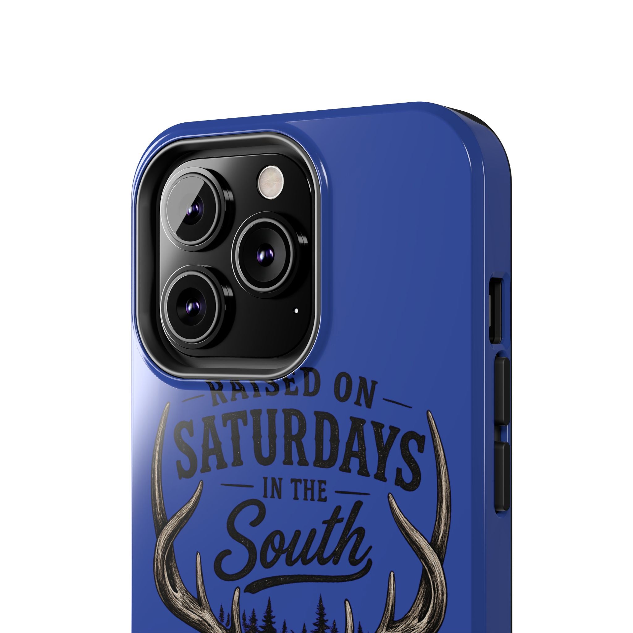 Raised On Saturdays In The South Phone Case - The Spread Runs Deep In The Woods-(blue)