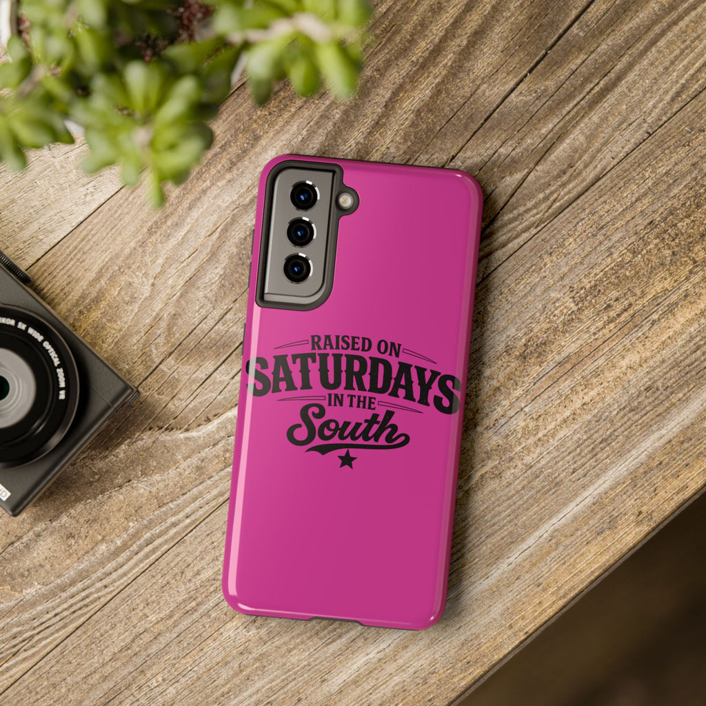 Raised On Saturdays In The South Phone Case-(pink)