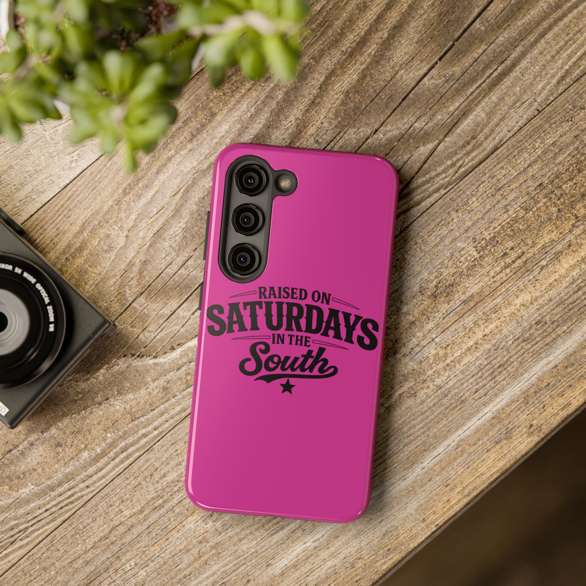Raised On Saturdays In The South Phone Case-(pink)