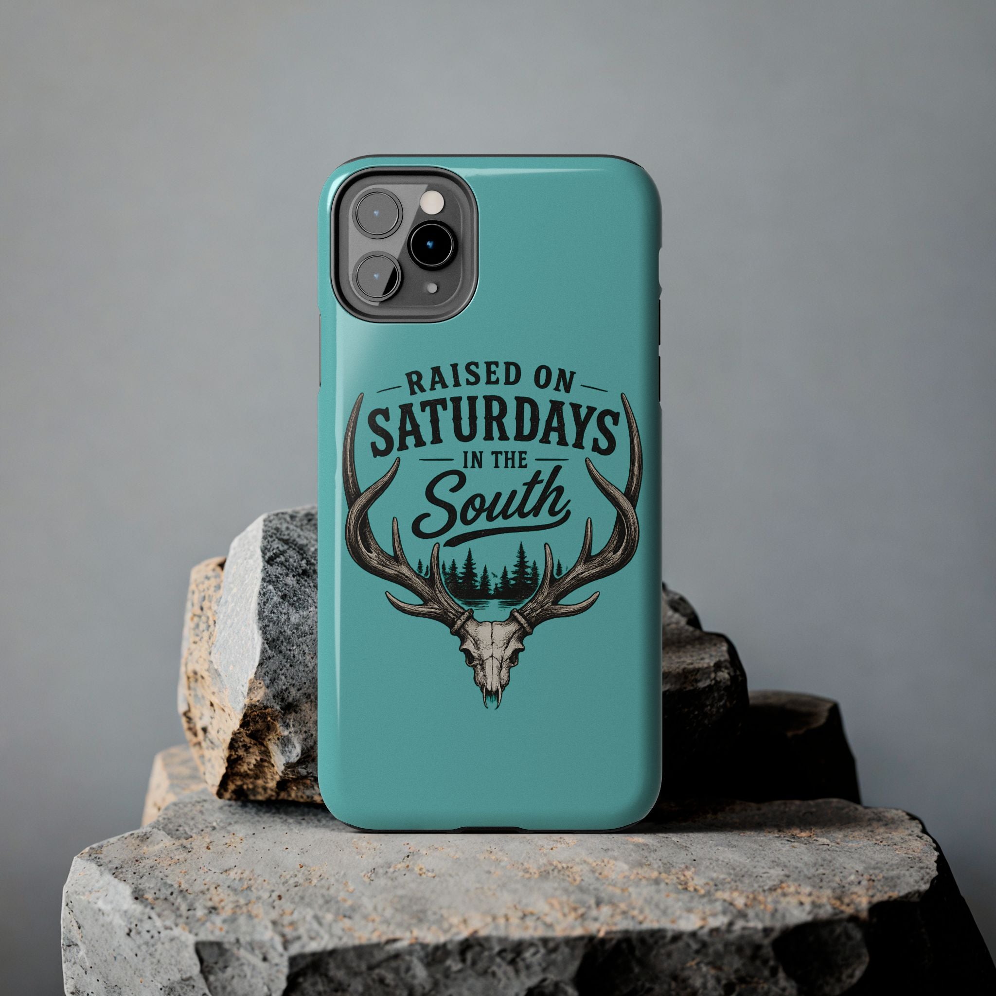 The Spreads Runs Deep In The Woods Phone Case-(blue)