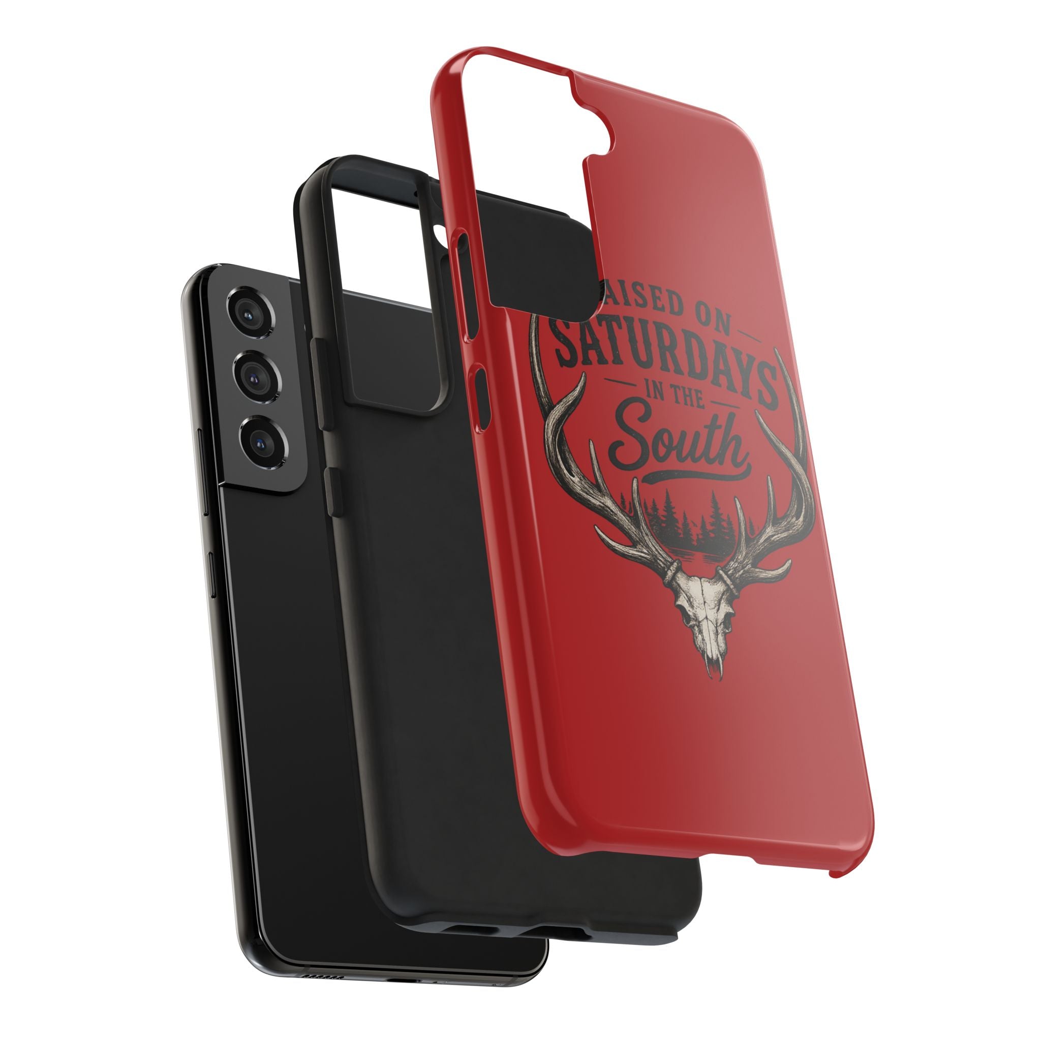 Raised On Saturdays In The South Phone Case-Spread Runs Deep In The Woods-(red)