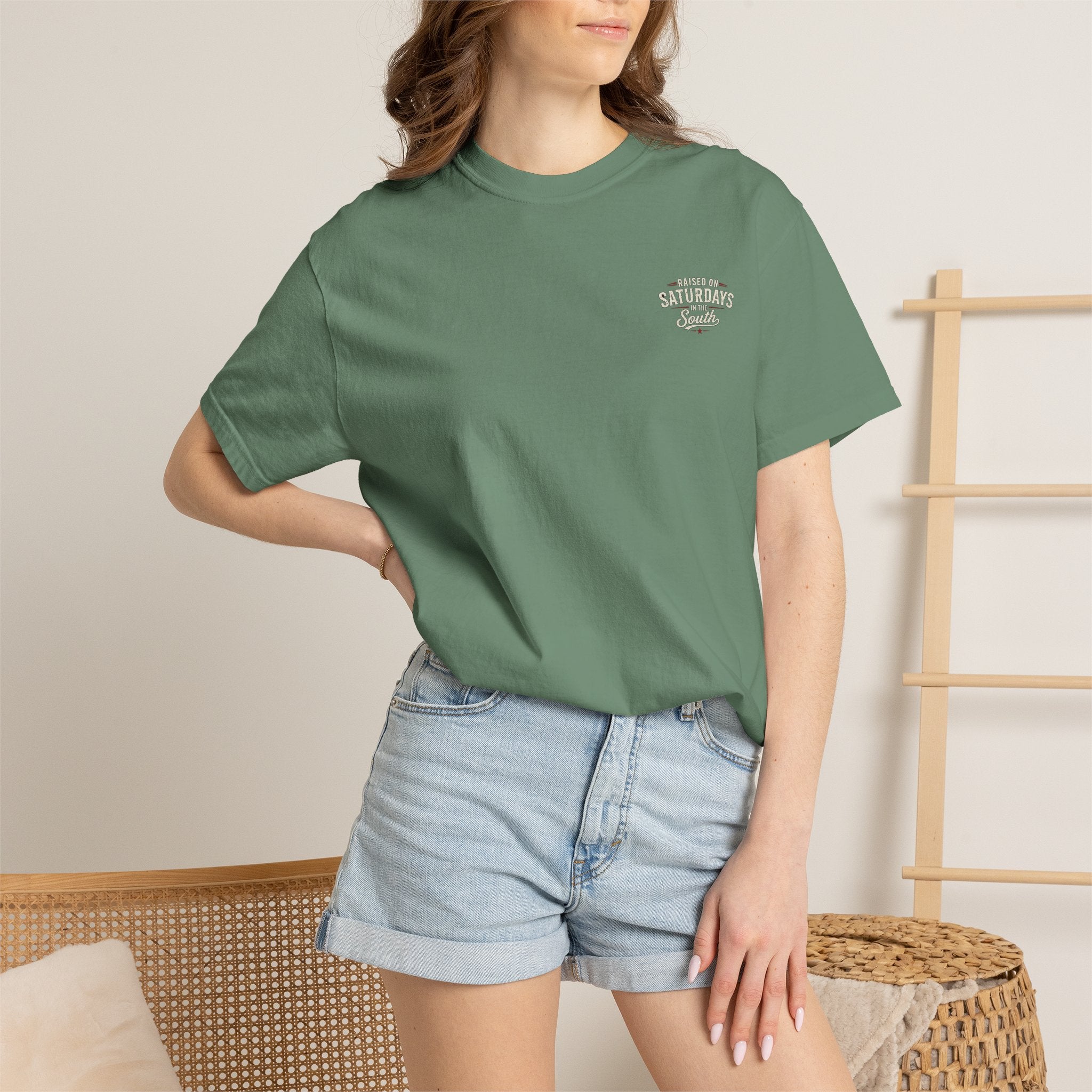 Raised On Saturdays In The South T-Shirt — Relaxing Saturday Morning In The Mountains