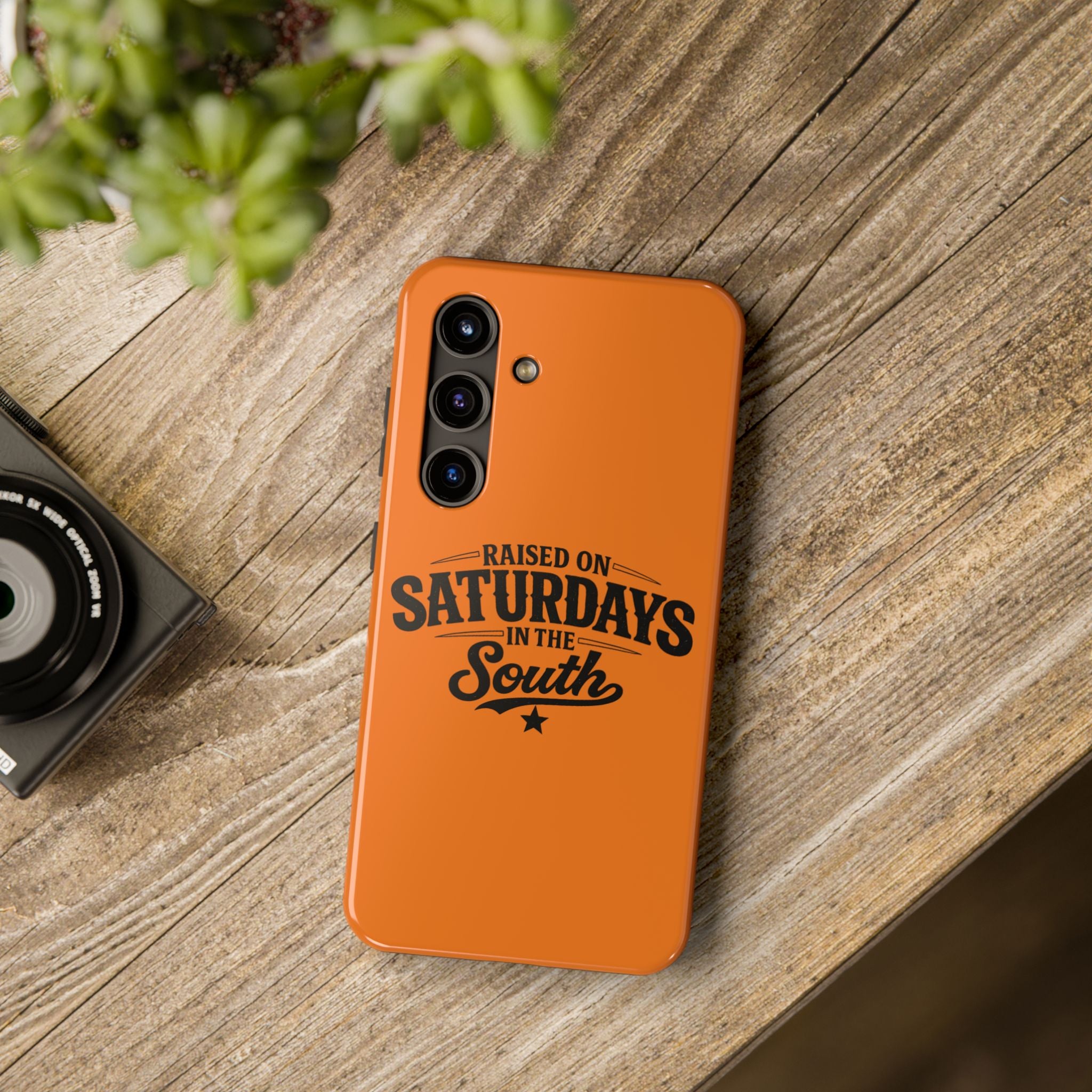 Raised On Saturdays In The South Phone Case-(orange)