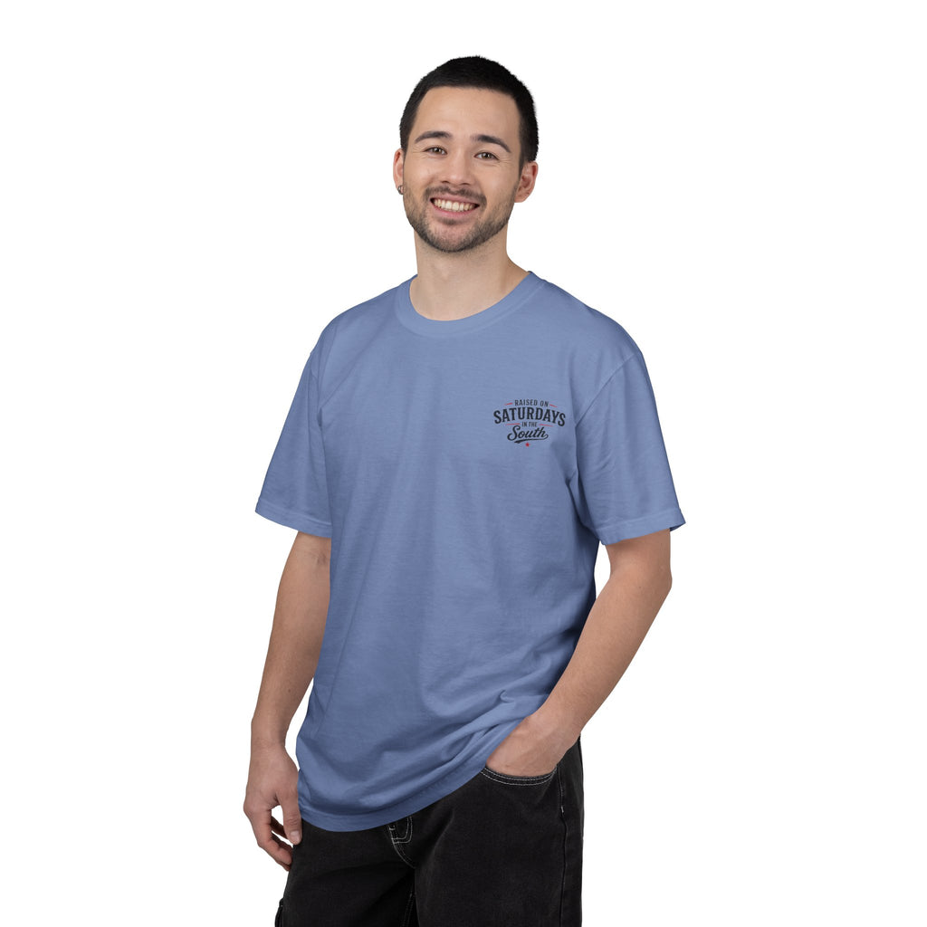 Raised On Saturdays In The South T‑Shirt — Good Riding Buddies Men's