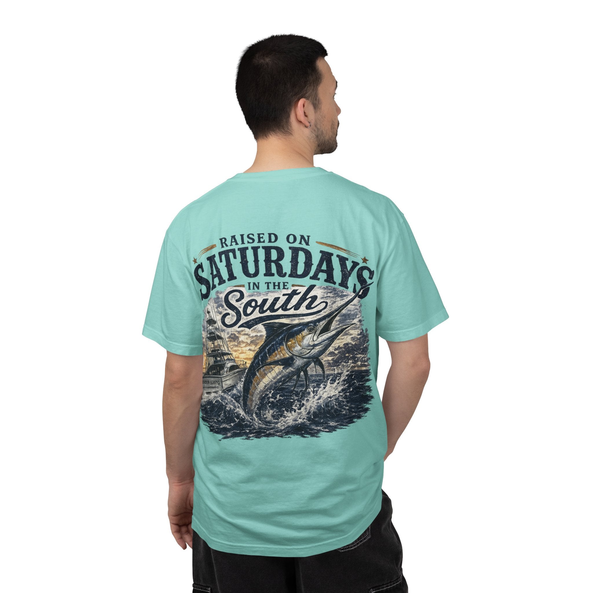 Raised On Saturdays In The South T-Shirt-Deep Sea Saturdays