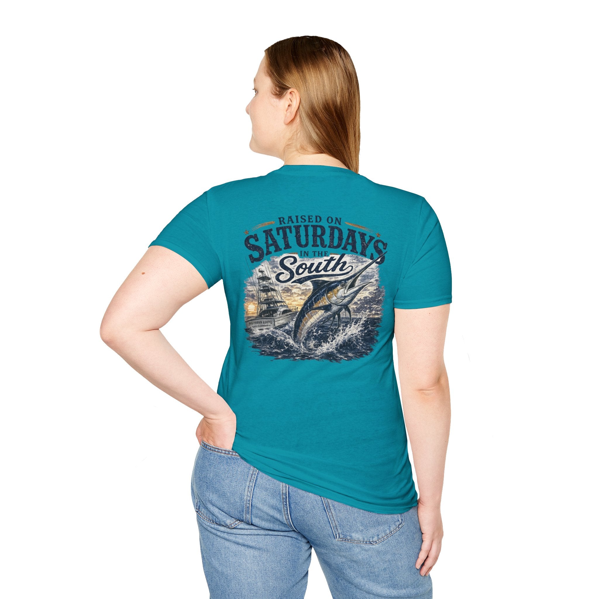 Raised On Saturdays In The South Vintage T-Shirt- Deep Sea Saturdays