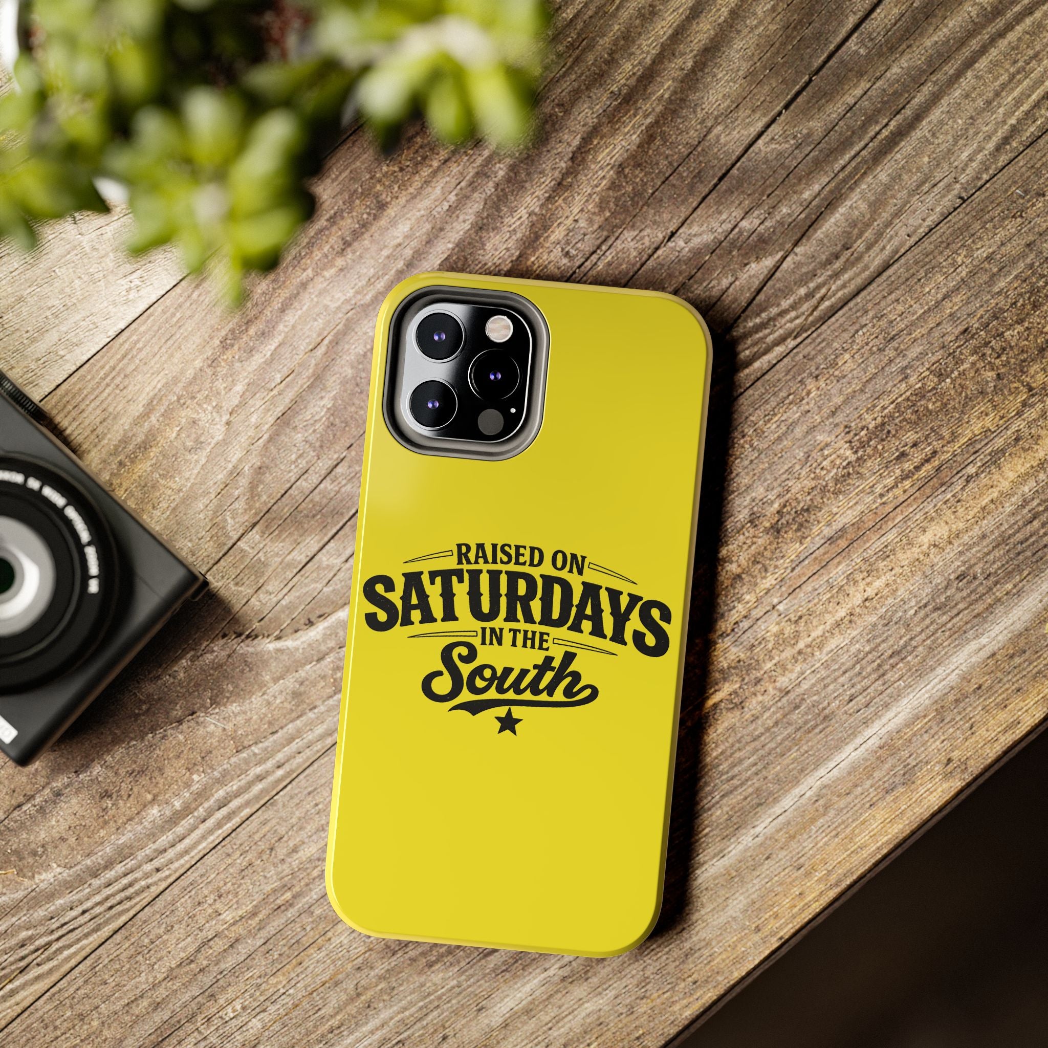 Raised On Saturdays In The South Phone Case-(yellow)