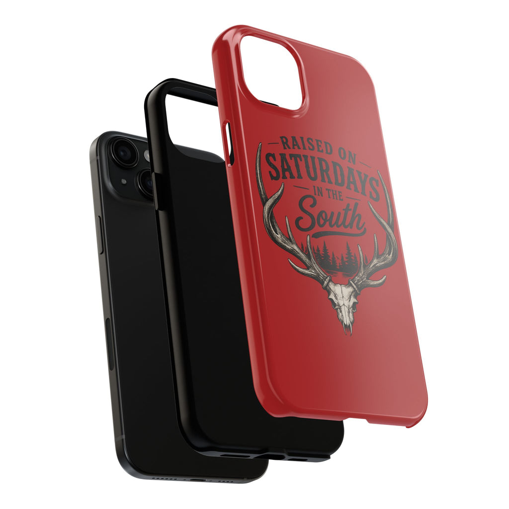 Raised On Saturdays In The South Phone Case-Spread Runs Deep In The Woods-(red)