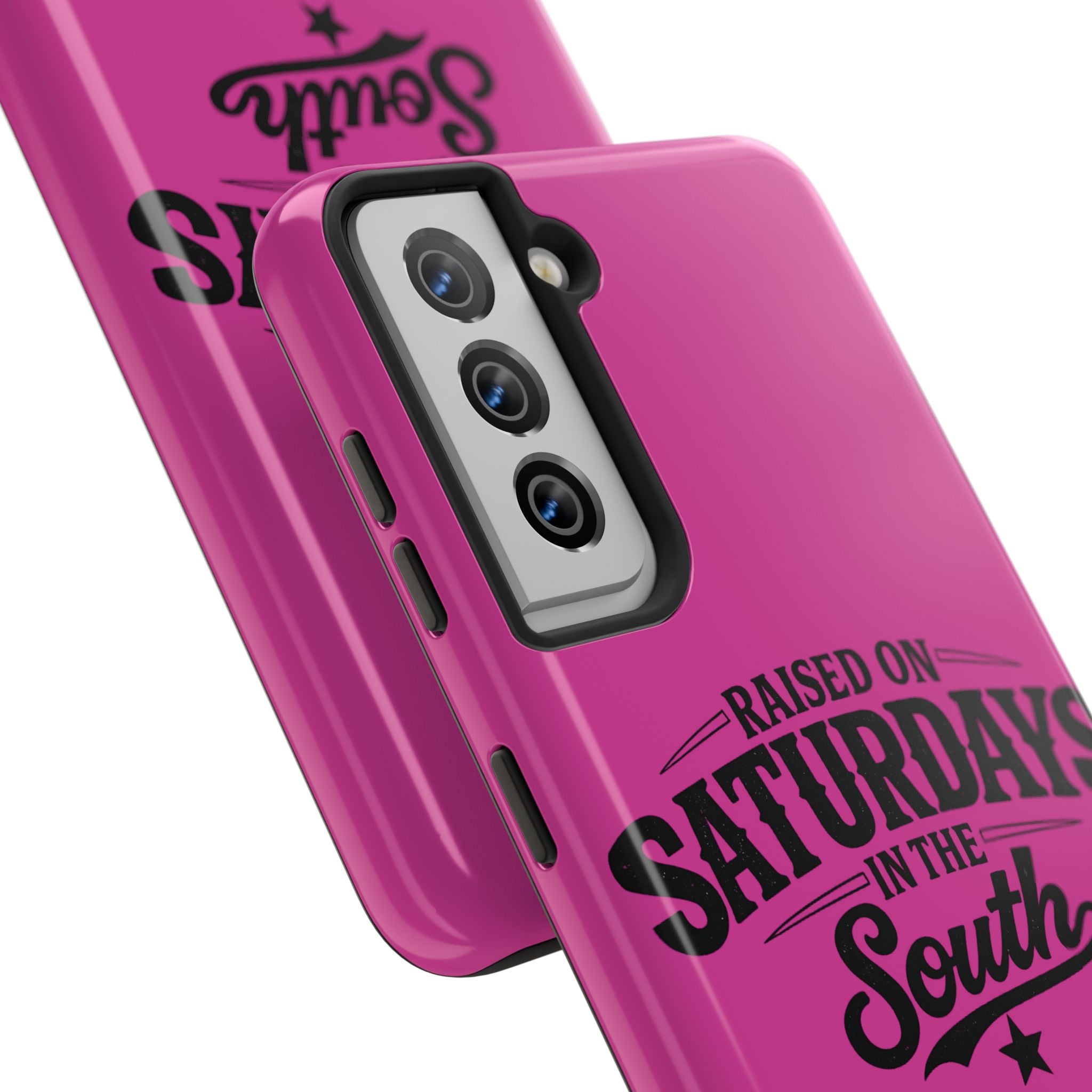 Raised On Saturdays In The South Phone Case-(pink)