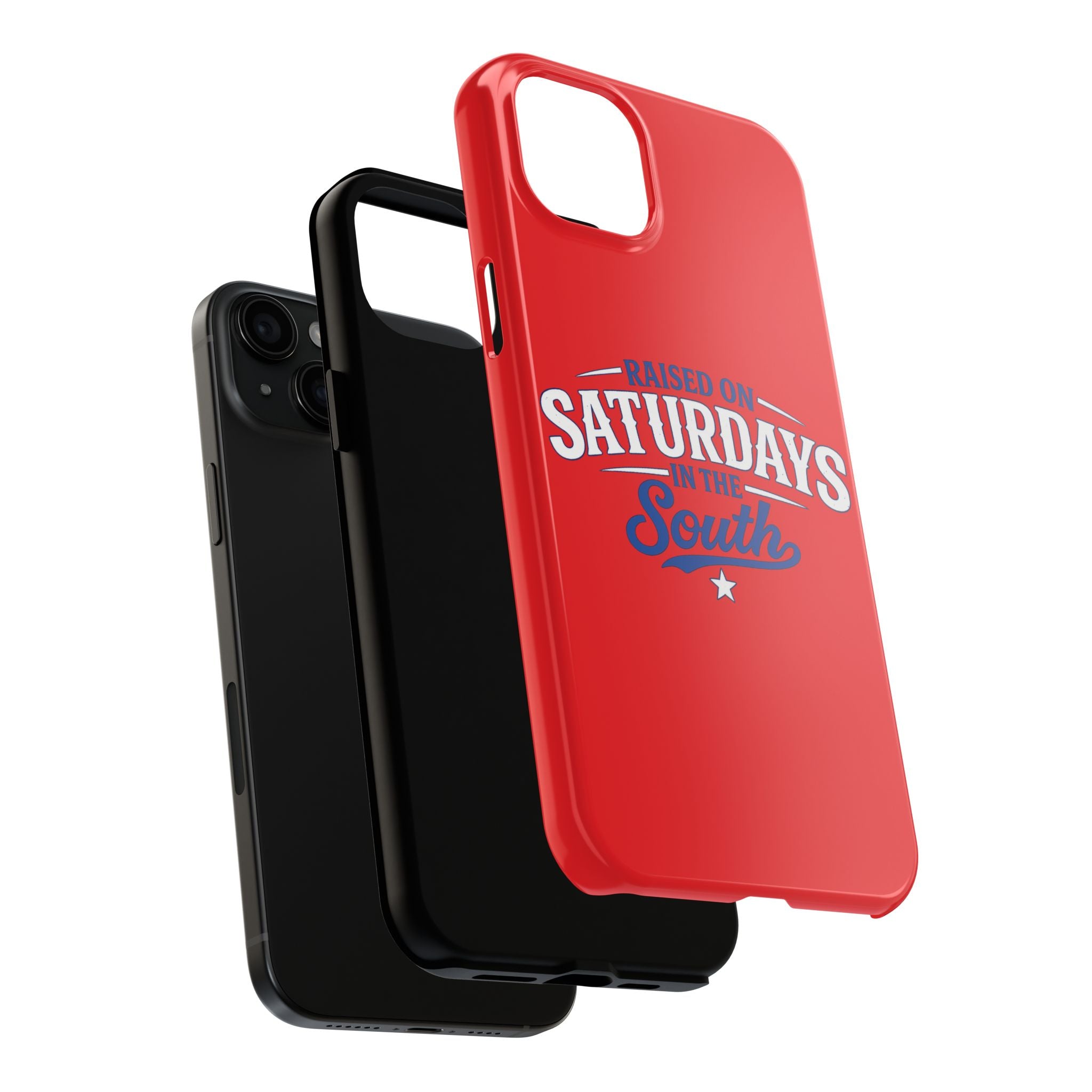 Raised On Saturdays In The South Phone Case-(red)