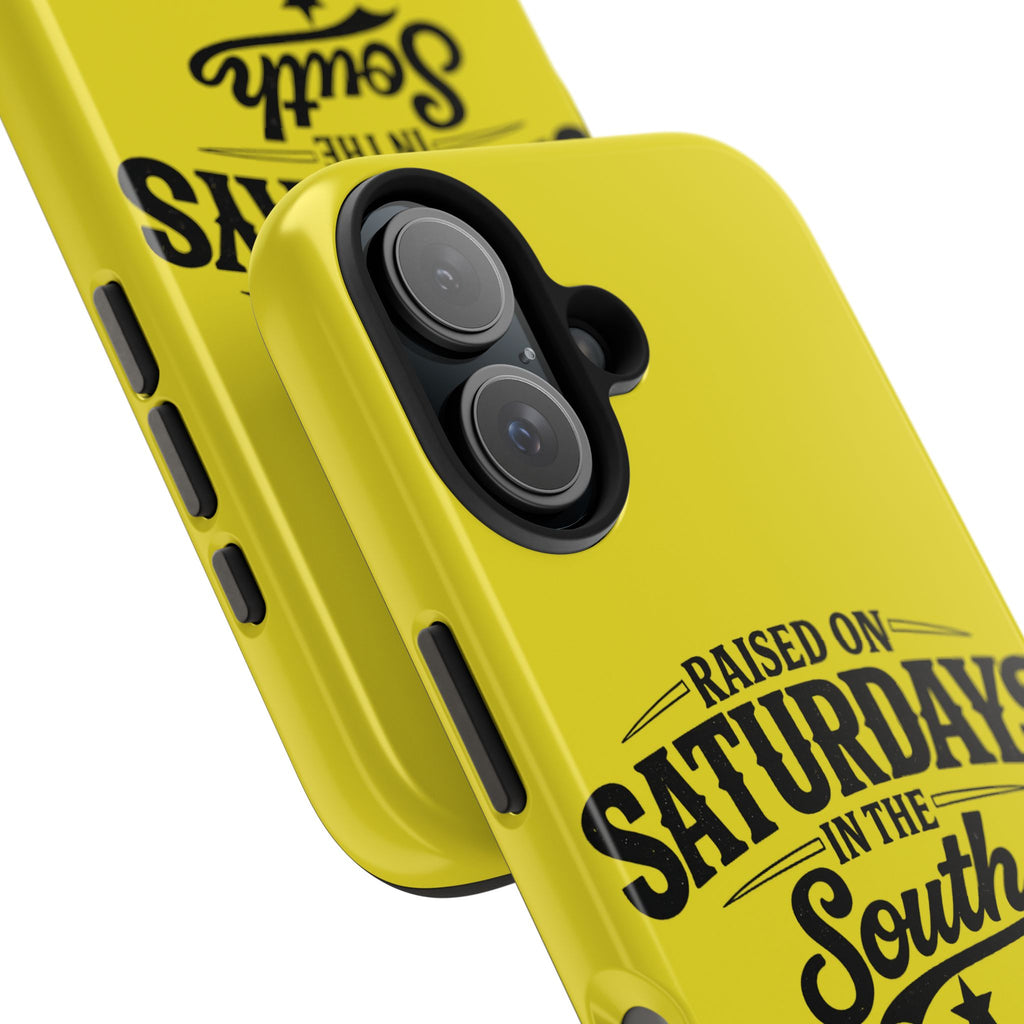 Raised On Saturdays In The South Phone Case-(yellow)