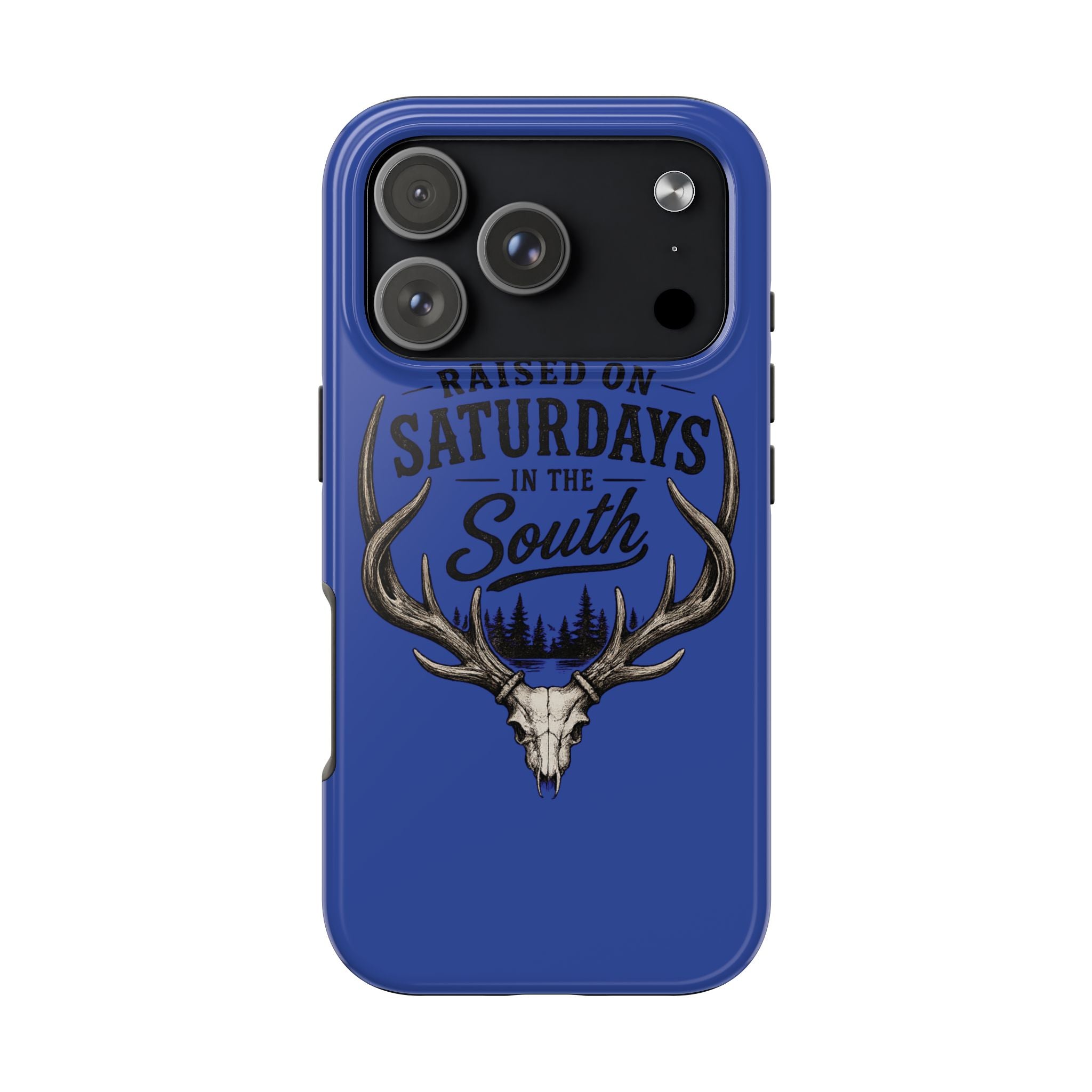 Raised On Saturdays In The South Phone Case - The Spread Runs Deep In The Woods-(blue)