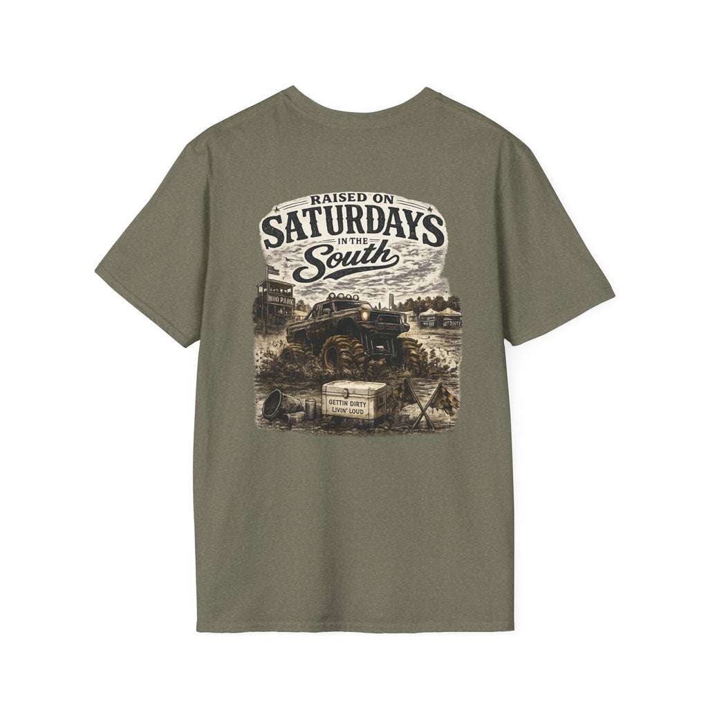 Raised On Saturdays In The South Vintage T-Shirt- Mud Park Saturdays