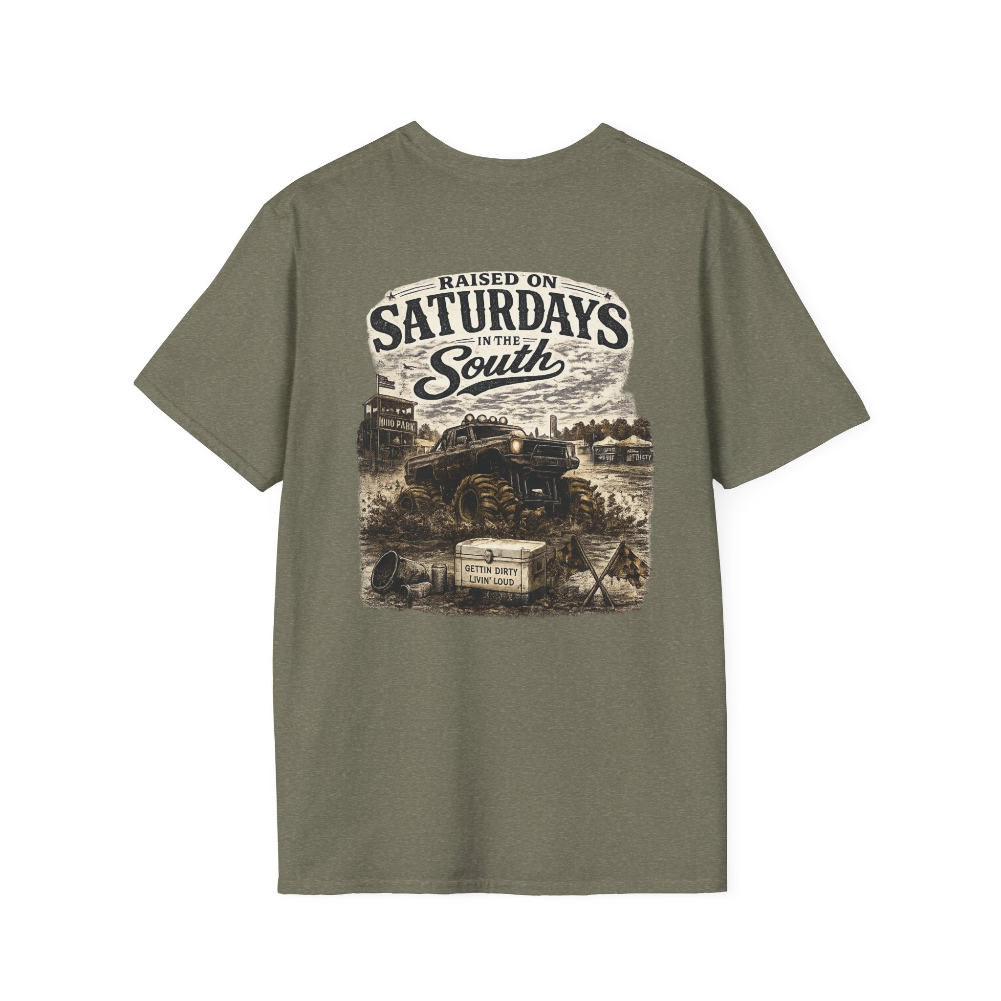 Raised On Saturdays In The South Vintage T-Shirt- Mud Park Saturdays