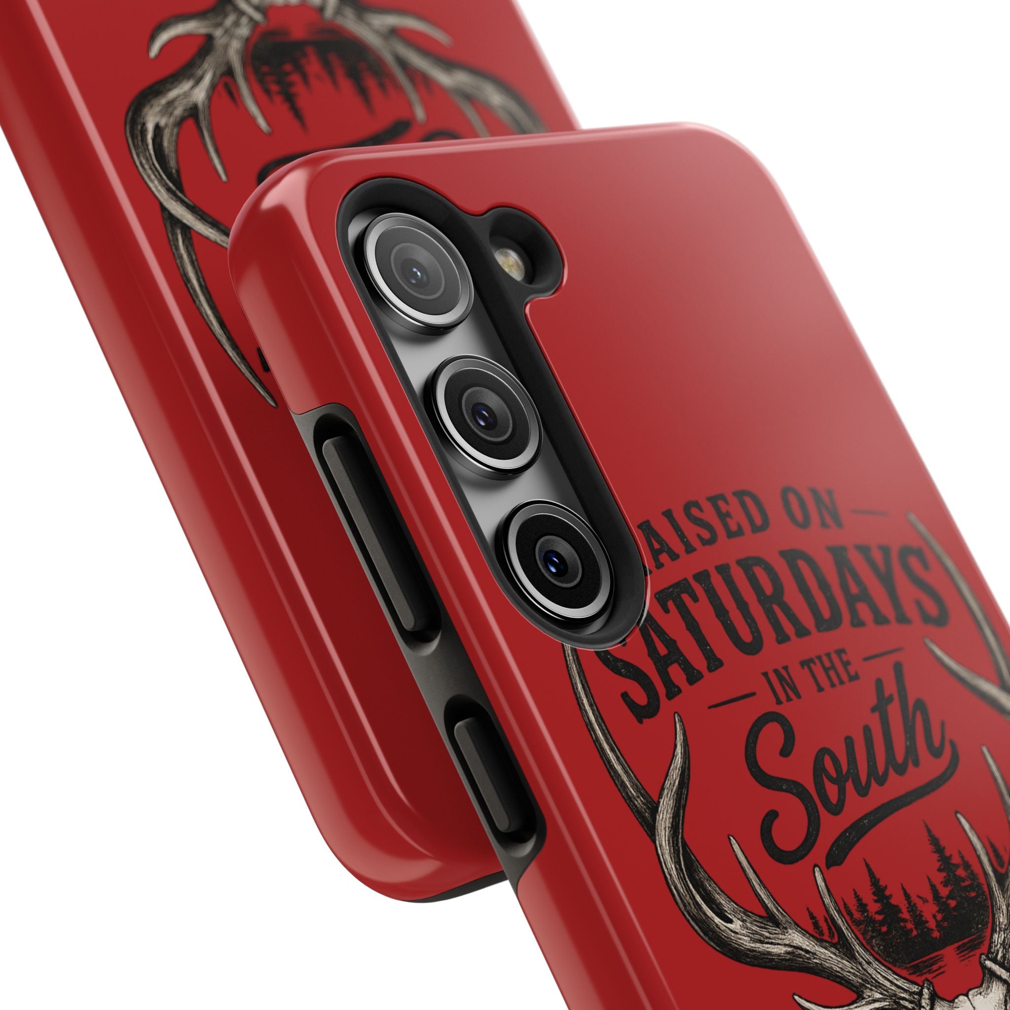 Raised On Saturdays In The South Phone Case-Spread Runs Deep In The Woods-(red)