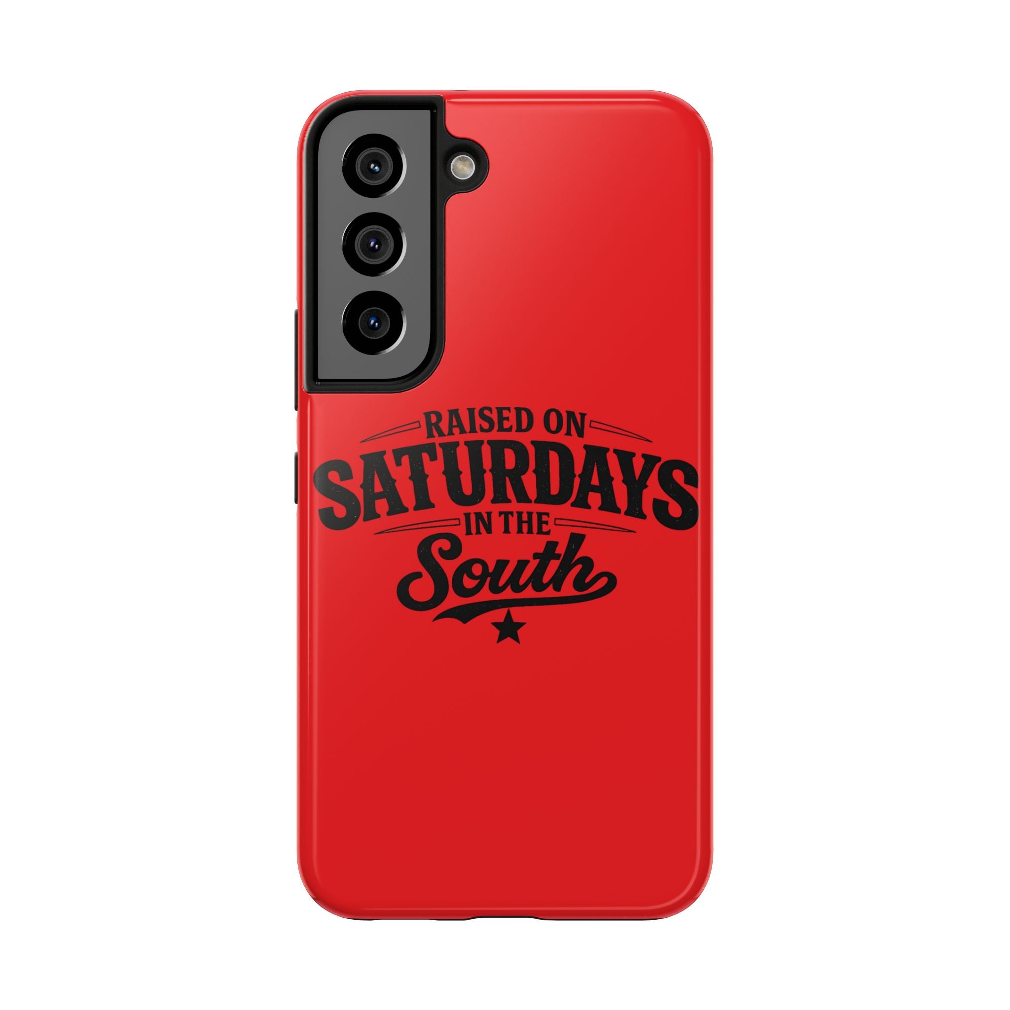 Raised On Saturdays In The South Phone Case-(red)