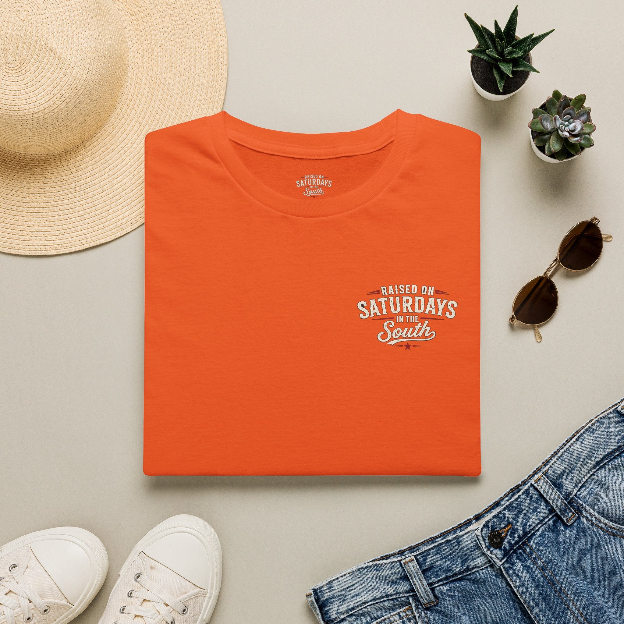 Raised On Saturdays In The South Vintage T-Shirt-Girl Dad Hunting Buddies