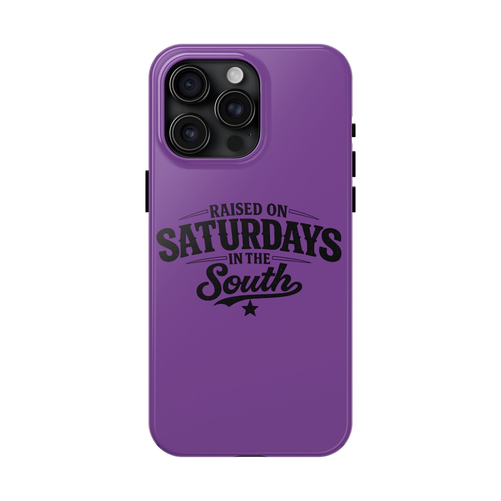 Raised On Saturdays In The South Phone Case-(purple)