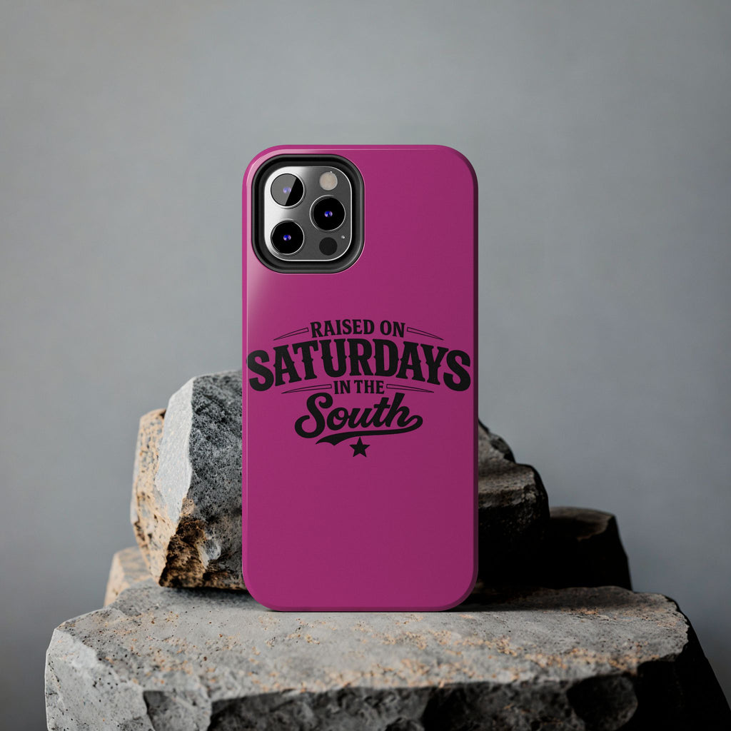 Raised On Saturdays In The South Phone Case-(pink)
