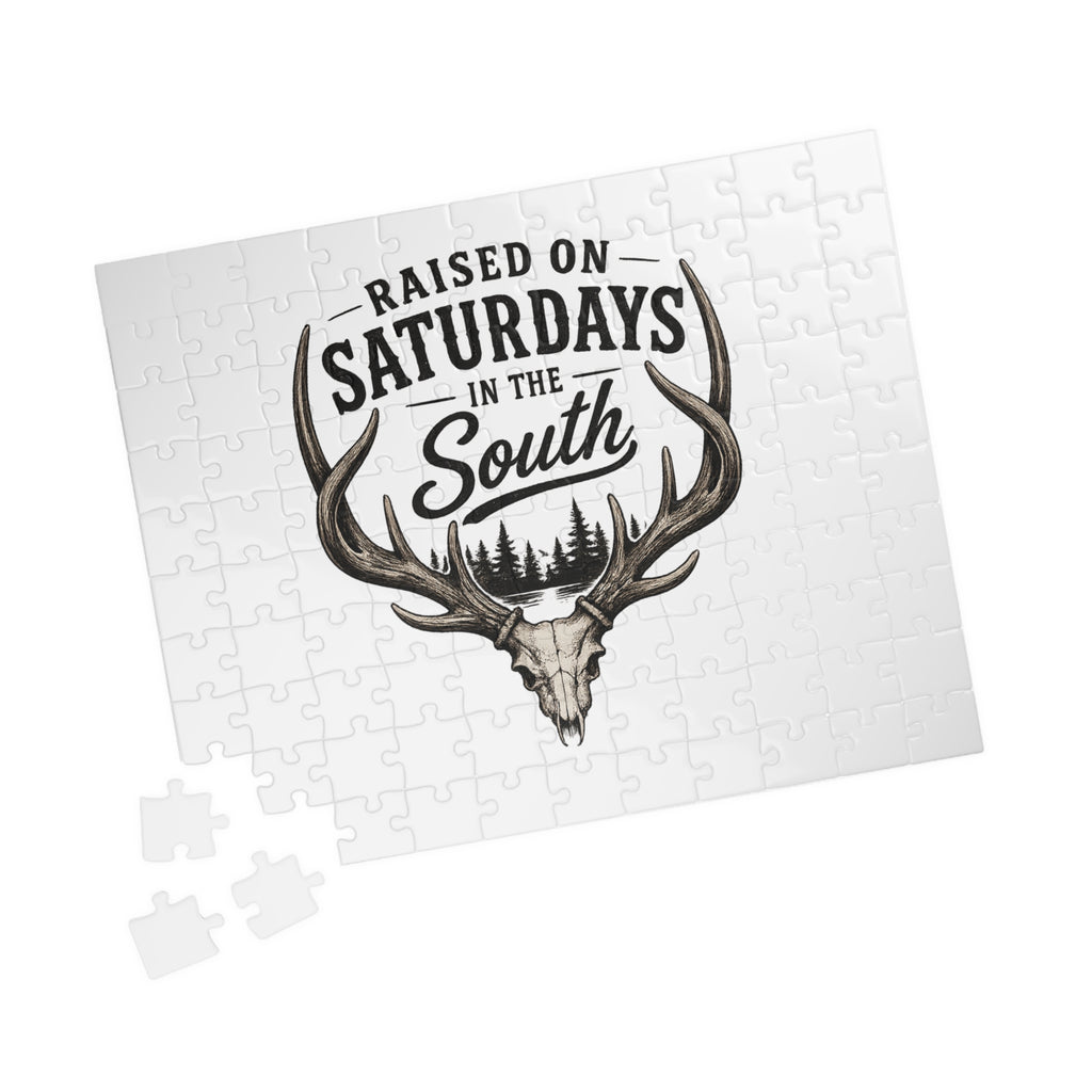 Raised On Saturdays In The South jigsaw puzzle-(white)