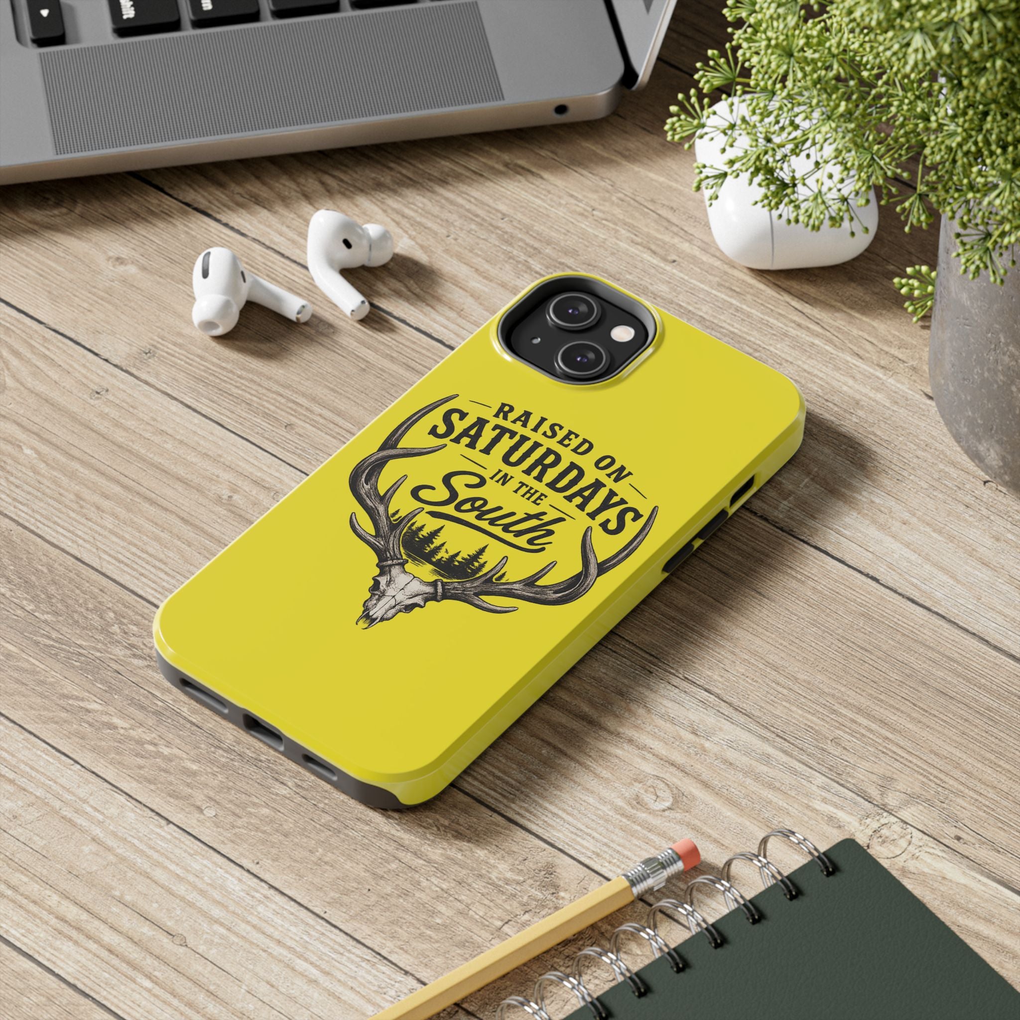 Raised On Saturdays In The South Phone Case-Spread Runs Deep In The Woods-(yellow)