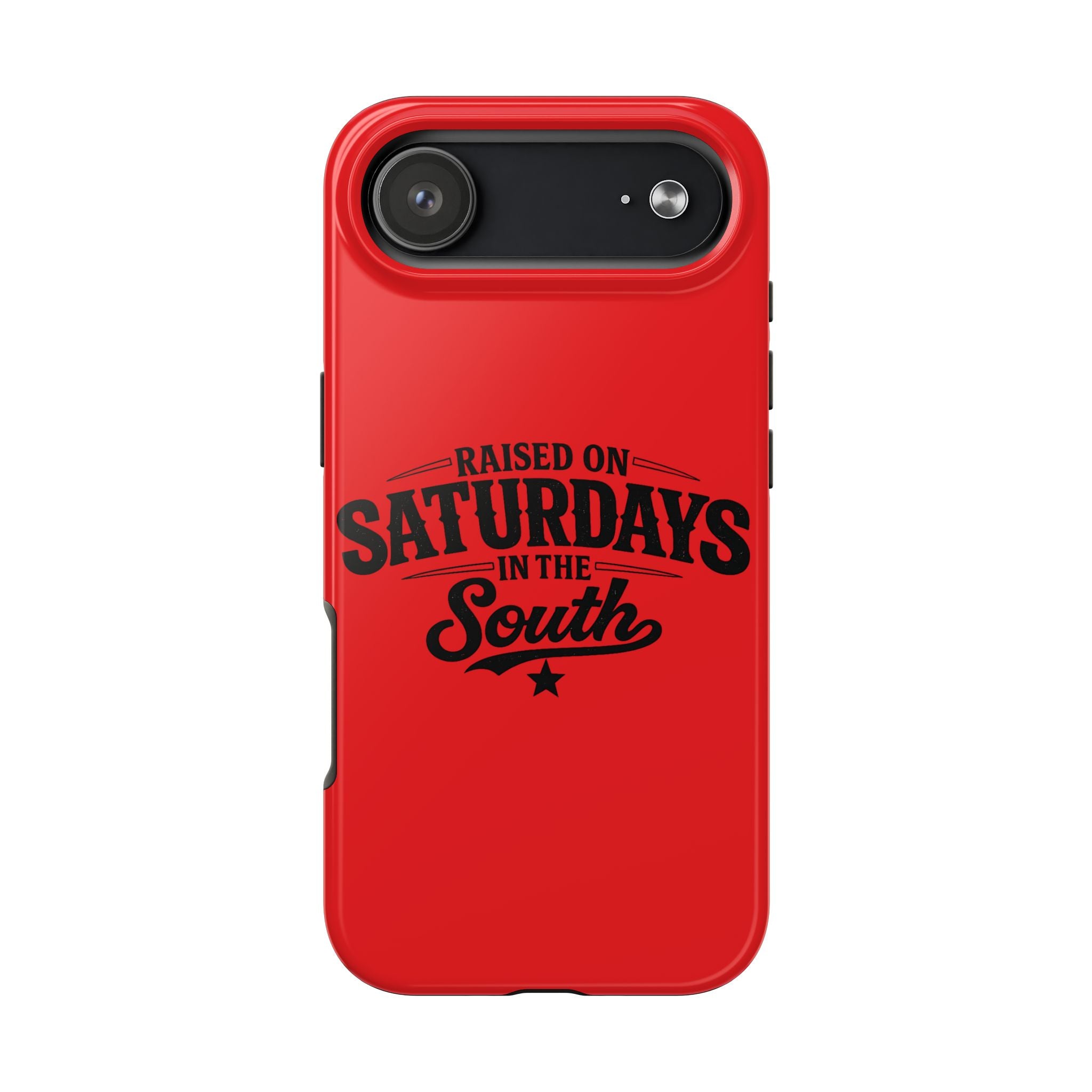 Raised On Saturdays In The South Phone Case-(red)