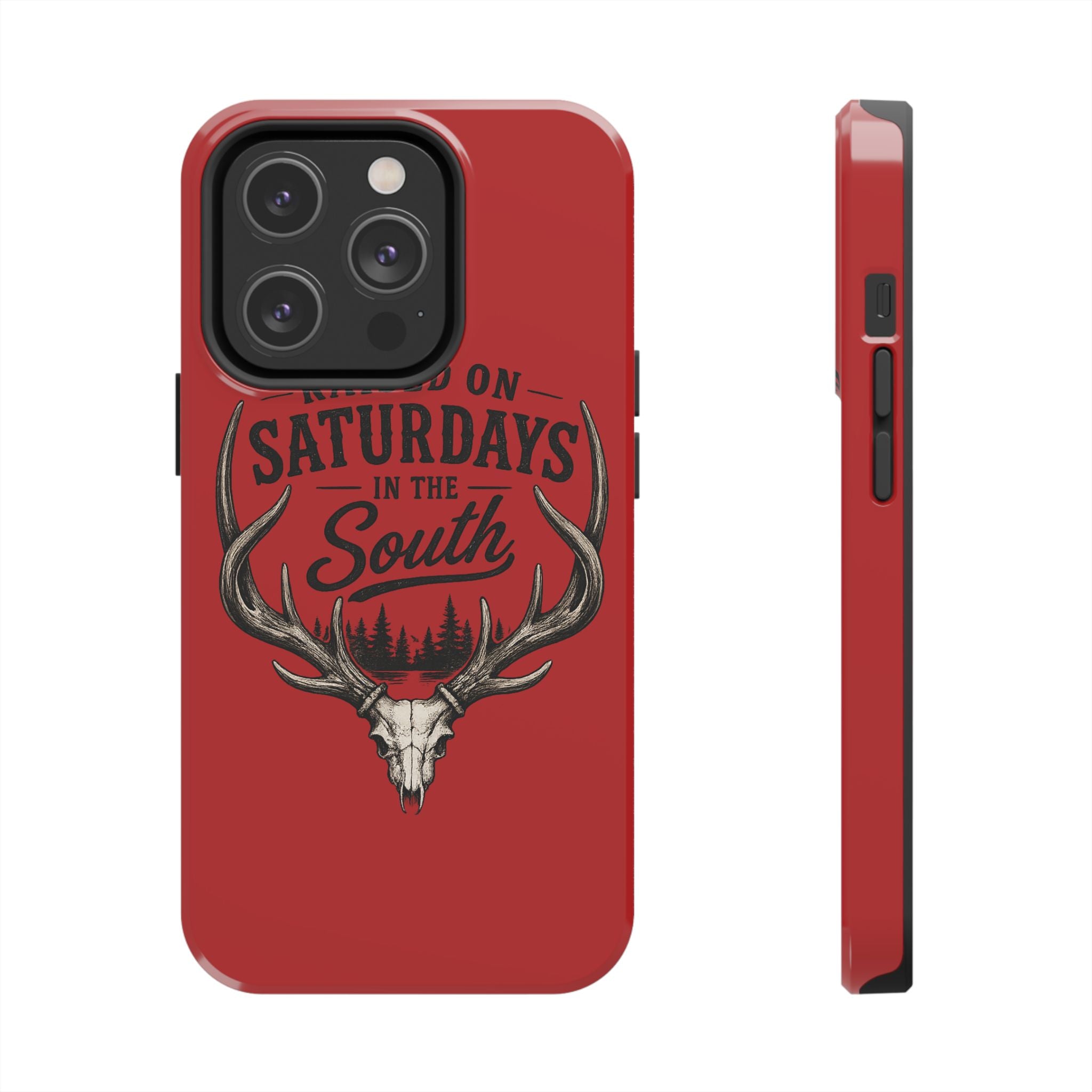 Raised On Saturdays In The South Phone Case-Spread Runs Deep In The Woods-(red)