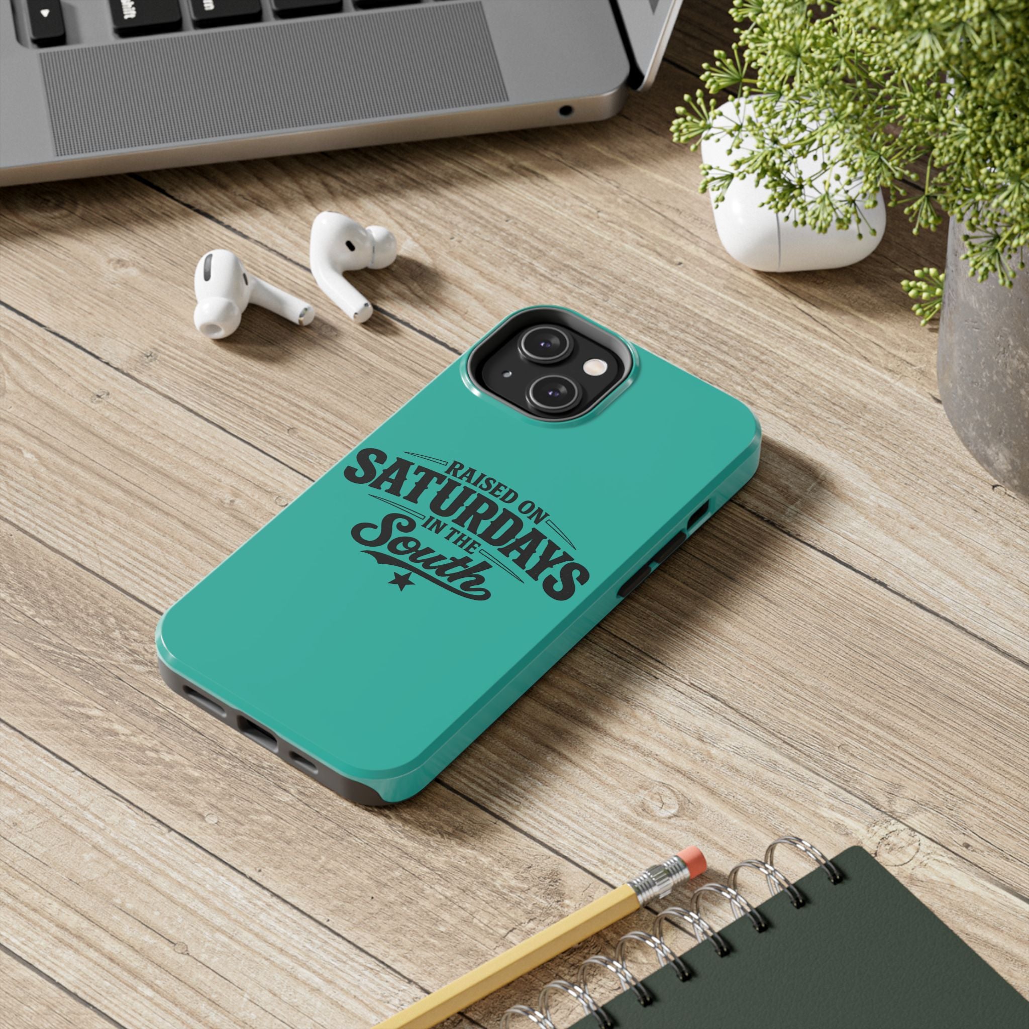 Raised On Saturdays In The South Phone Case-(blue)