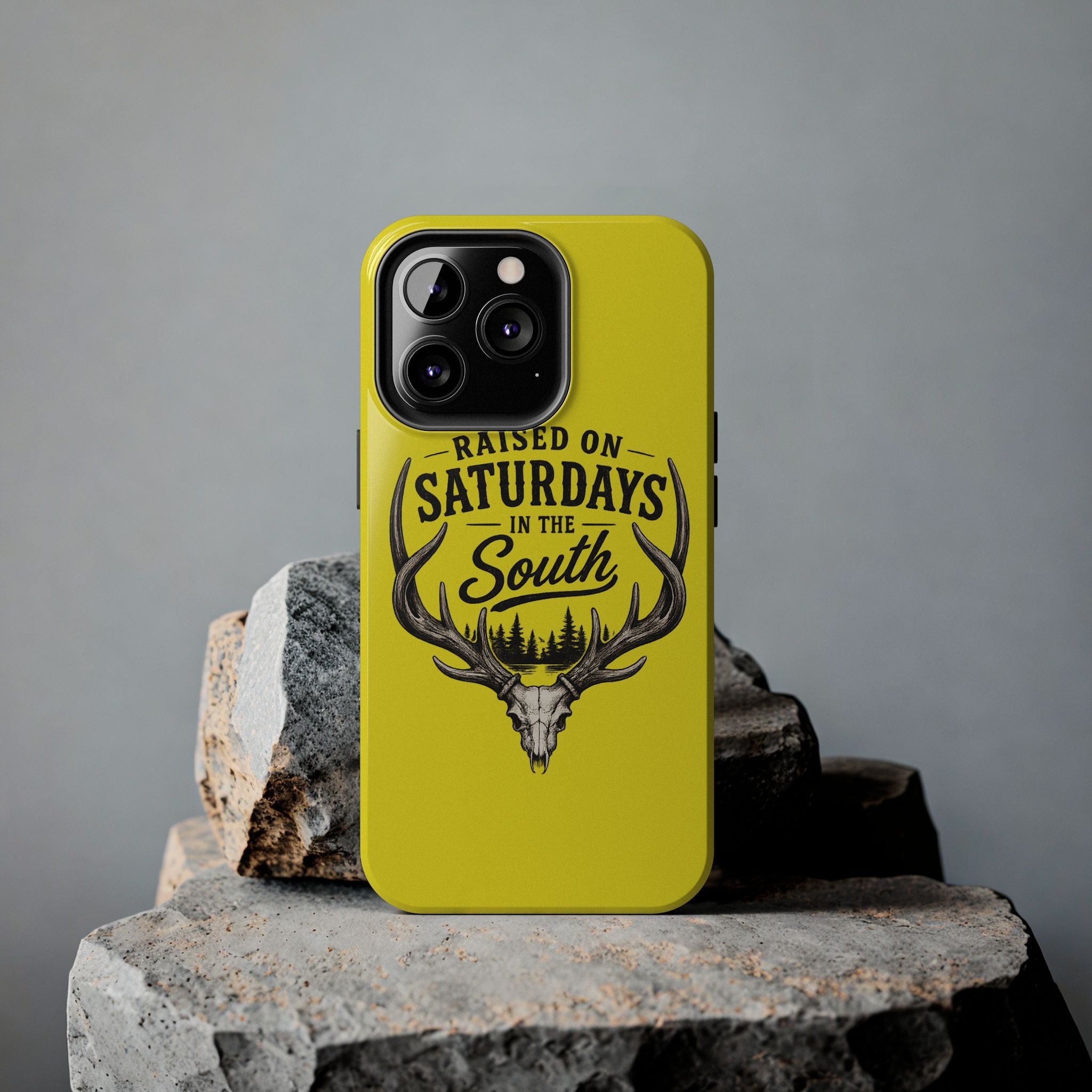 Raised On Saturdays In The South Phone Case-Spread Runs Deep In The Woods-(yellow)