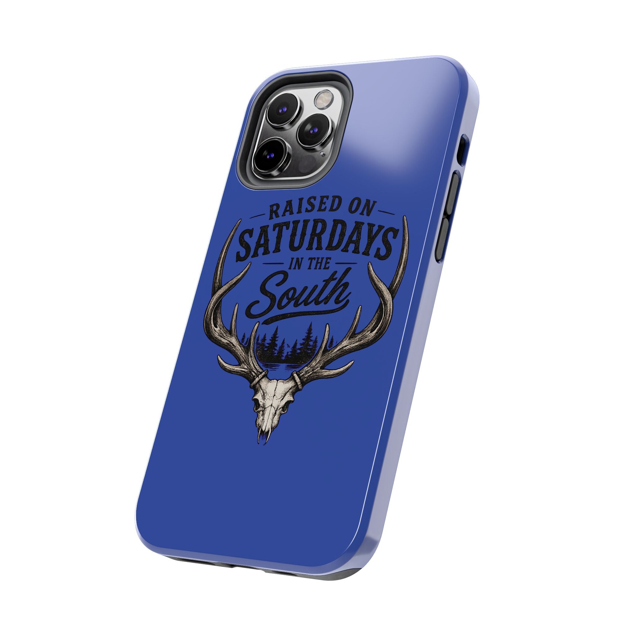 Raised On Saturdays In The South Phone Case - The Spread Runs Deep In The Woods-(blue)