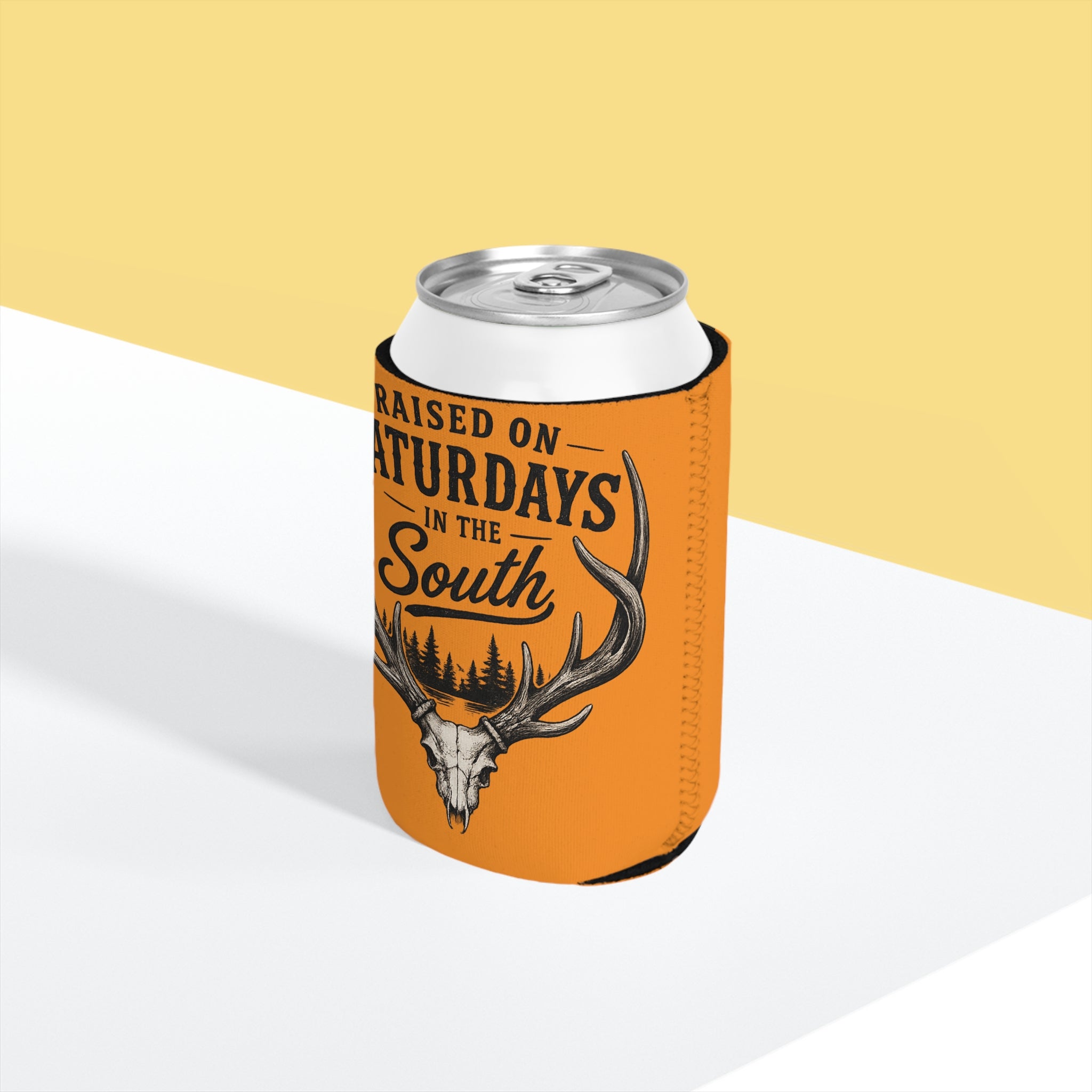 Raised On Saturdays In The South Can Cooler-The Spread Runs Deep In The Woods-(orange)