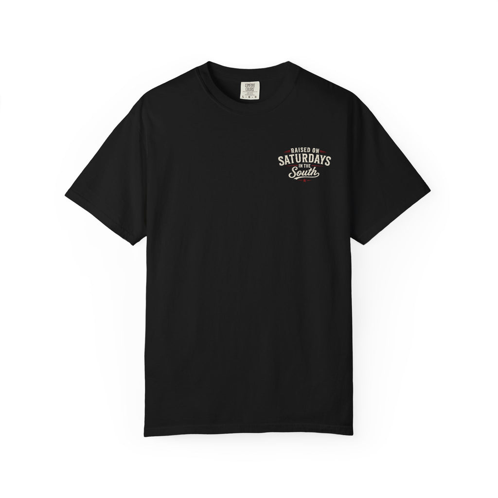 Raised On Saturdays In The South T-Shirt- Mud Park Saturdays