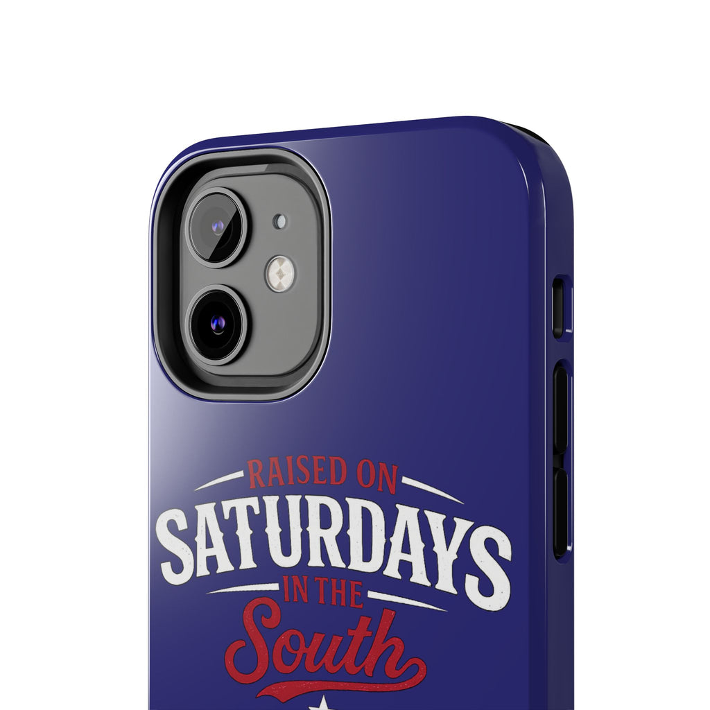 Raised on Saturdays in the South Phone Case-(blue)