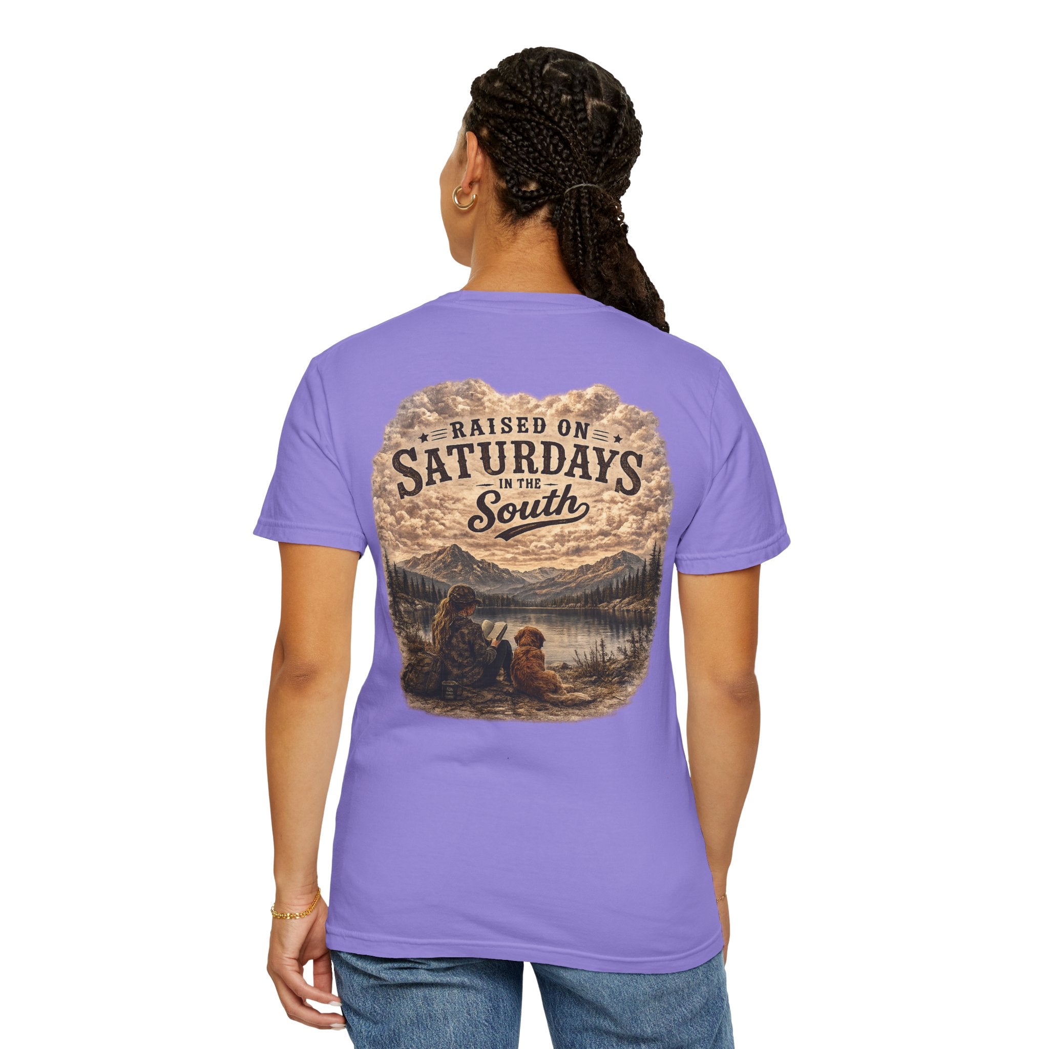 Raised On Saturdays In The South T-Shirt — Relaxing Saturday Morning In The Mountains