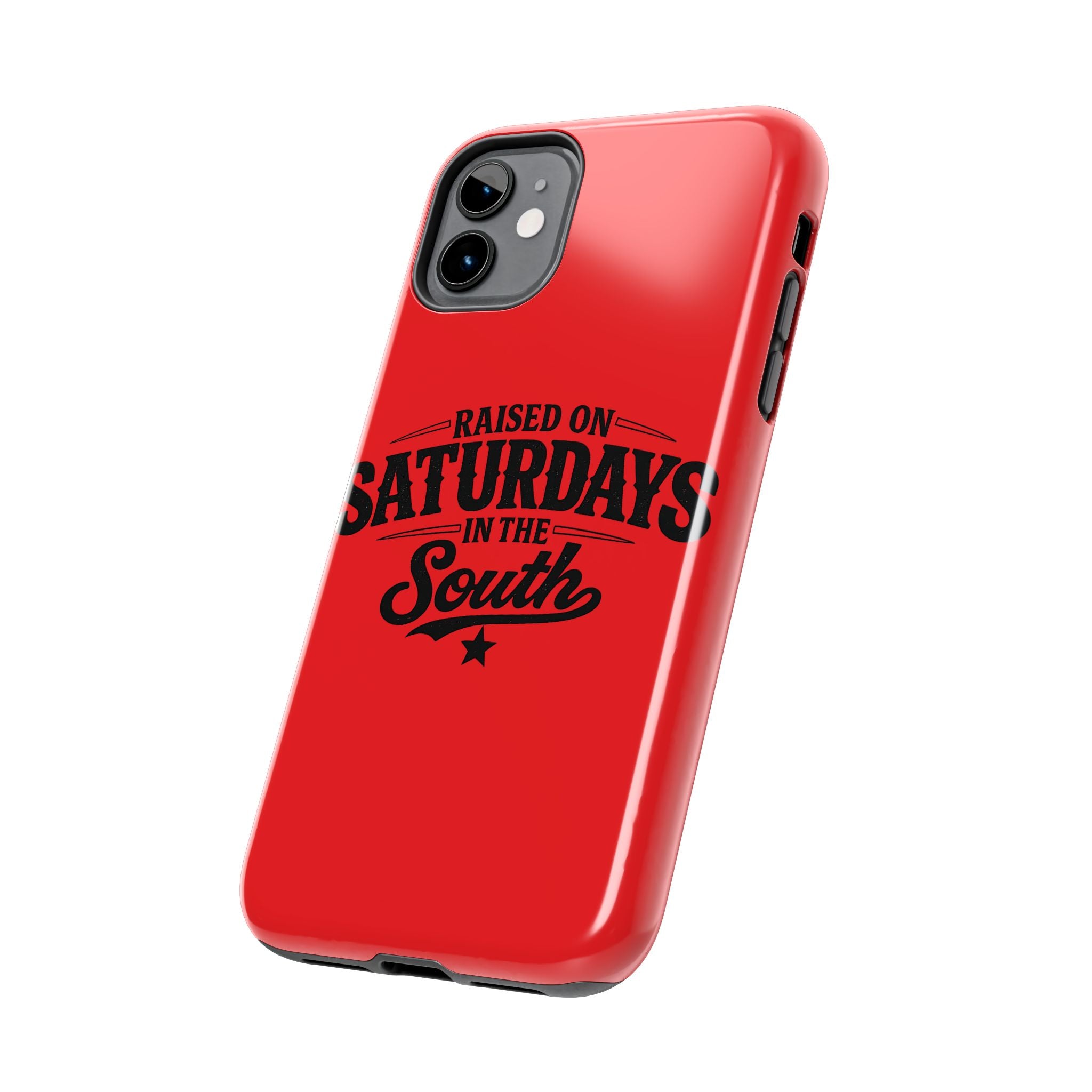 Raised On Saturdays In The South Phone Case-(red)