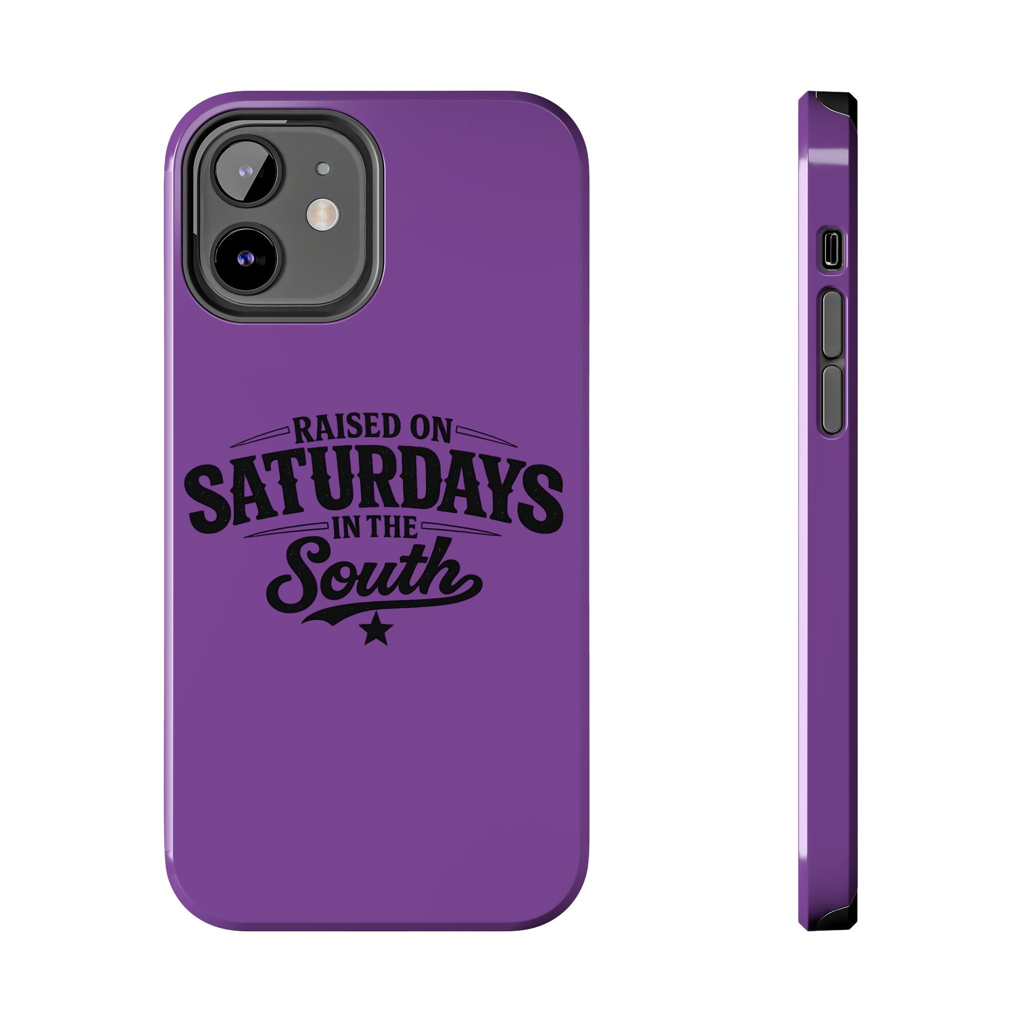Raised On Saturdays In The South Phone Case-(purple)