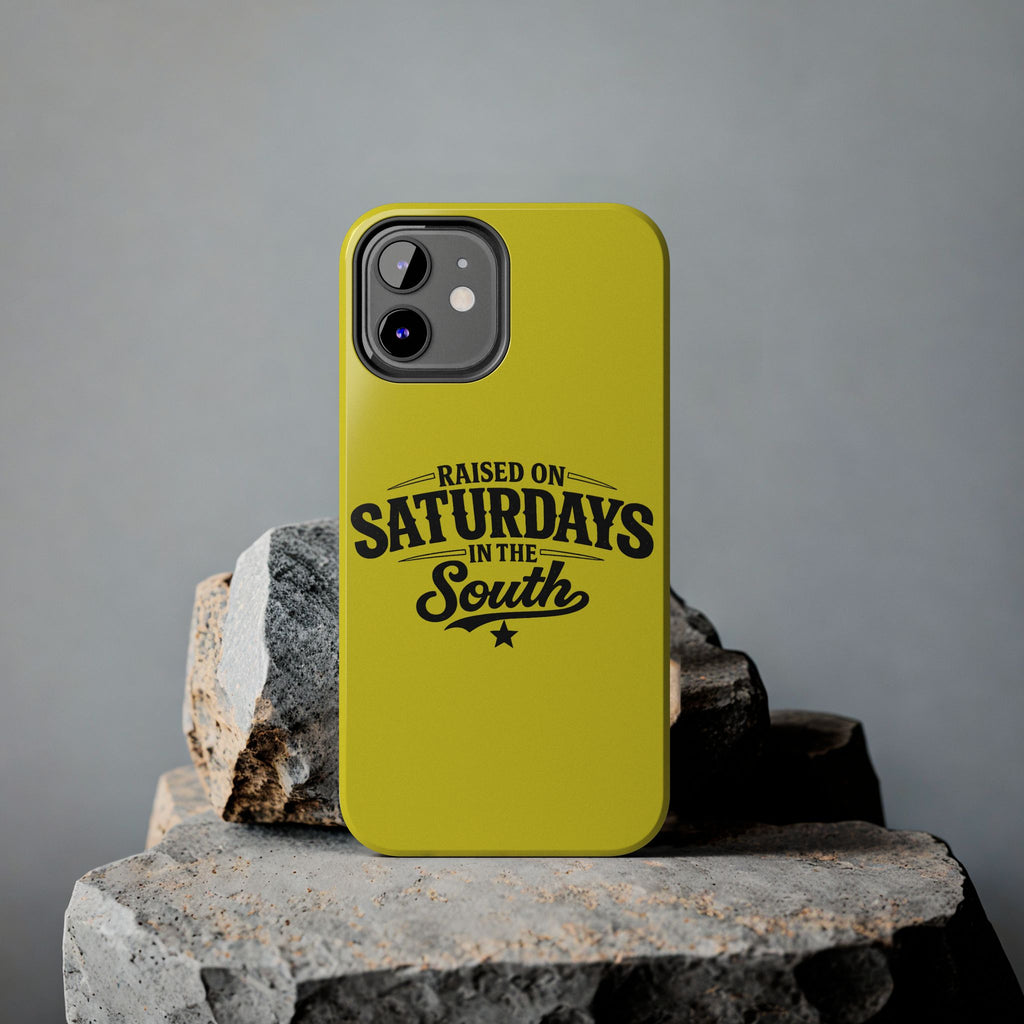 Raised On Saturdays In The South Phone Case-(yellow)