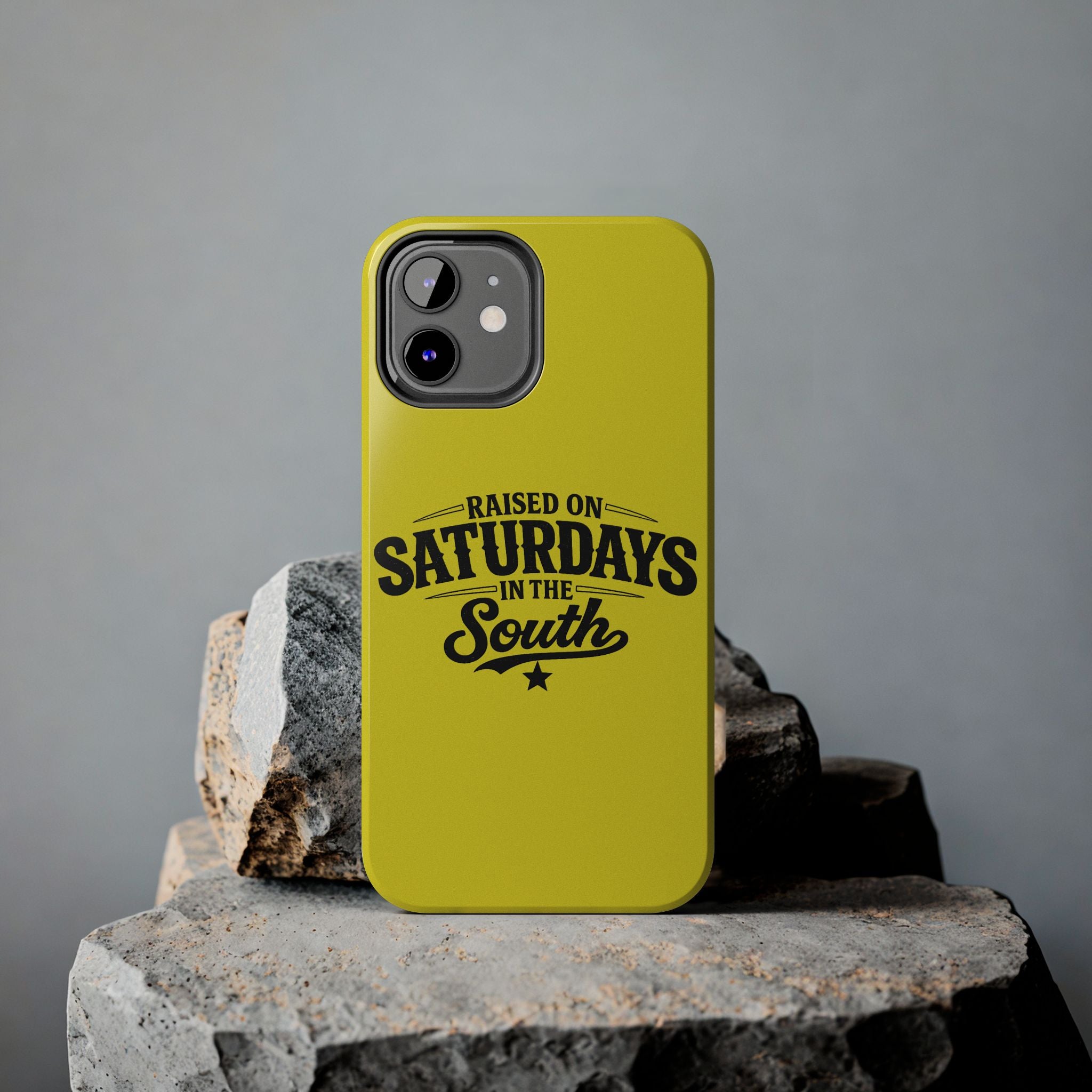Raised On Saturdays In The South Phone Case-(yellow)