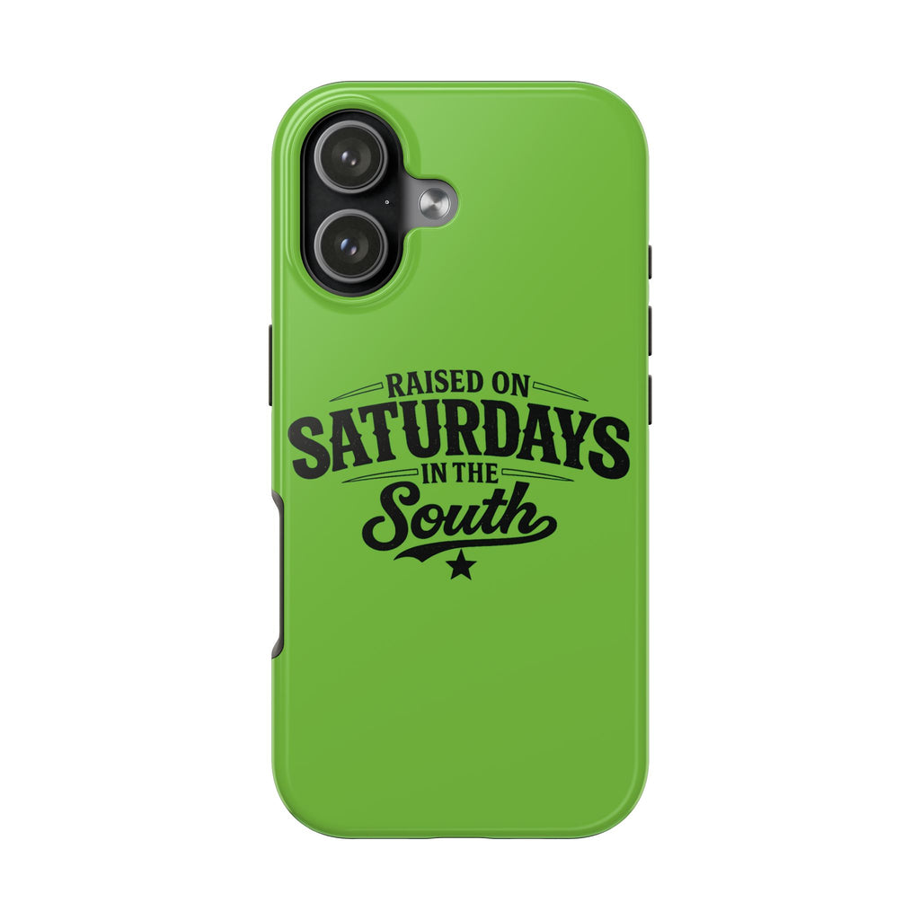 Raised On Saturdays In The South Phone Case-(green)