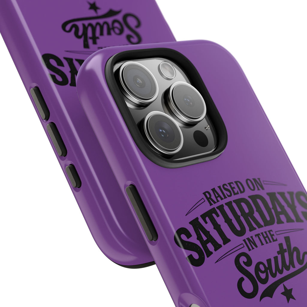 Raised On Saturdays In The South Phone Case-(purple)