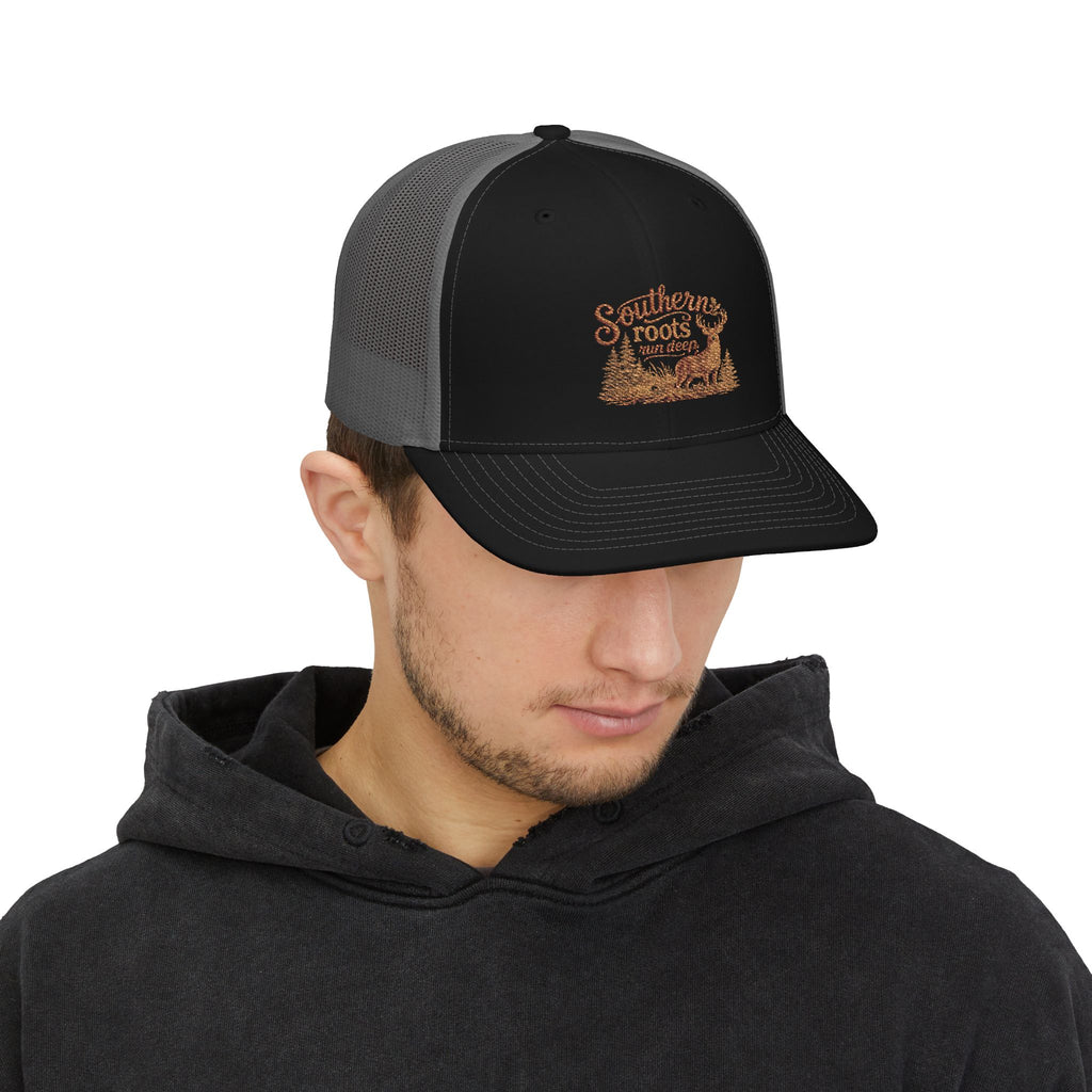 Snapback Trucker Cap - "Southern Roots Run Deep"