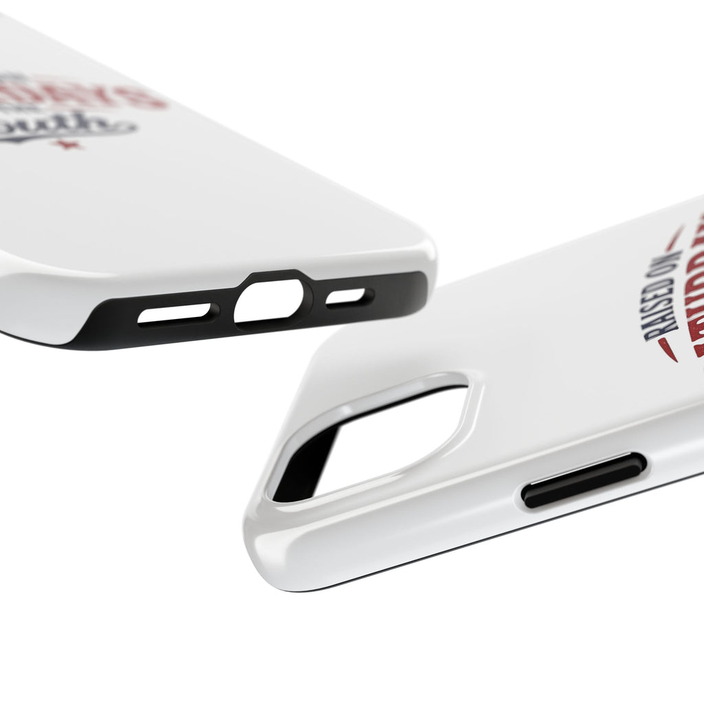 Raised On Saturdays In The South Phone Case- (white)