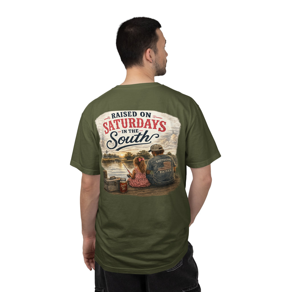 Raised On Saturdays In The South-Girl Dad Fishing Buddies-Father's Day Collection