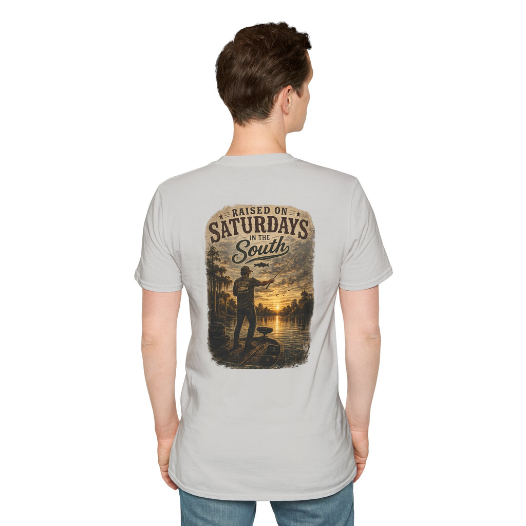 "Raised On Saturdays In The South" Vintage T-Shirt-Saturdays Are Made For Fishin