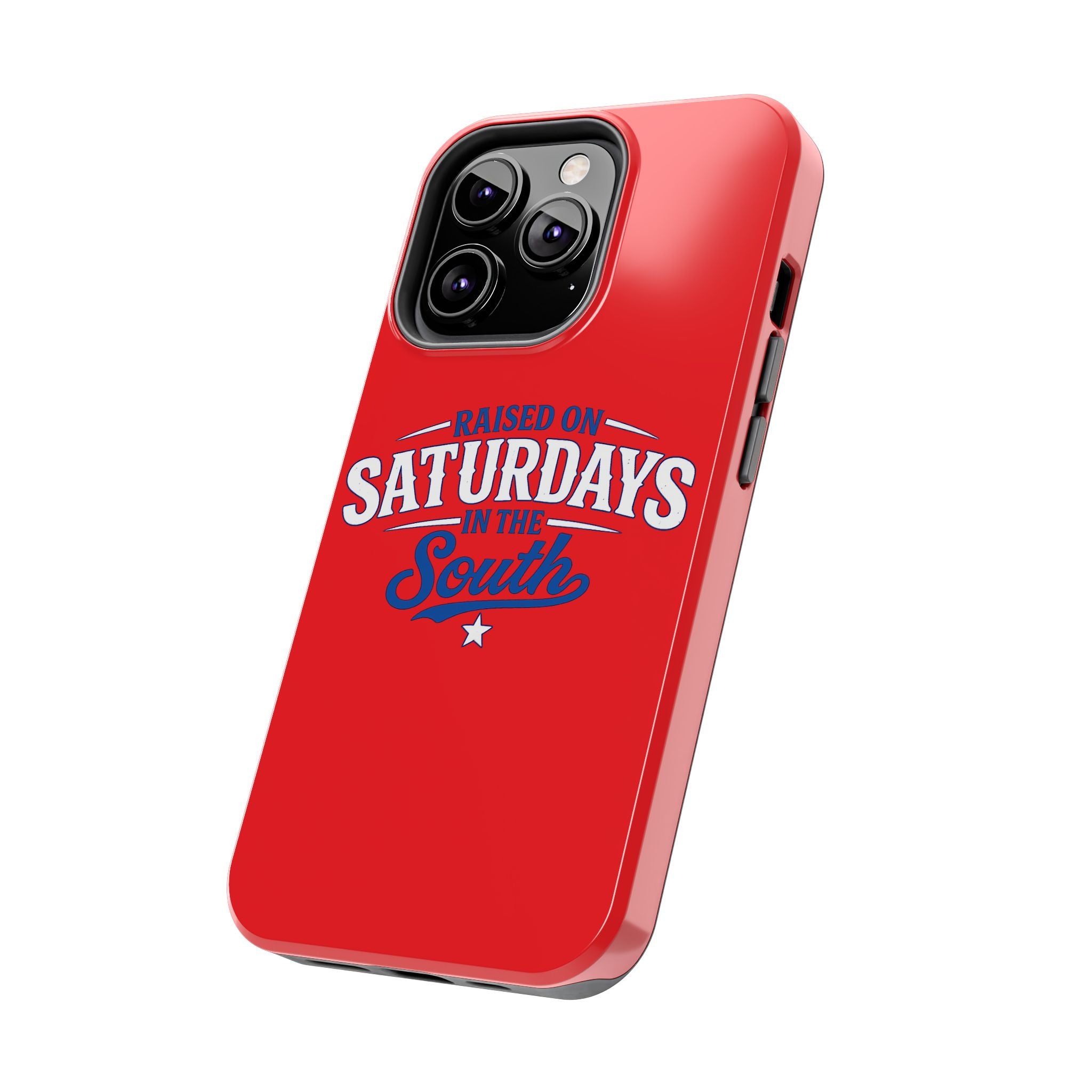 Raised On Saturdays In The South Phone Case-(red)