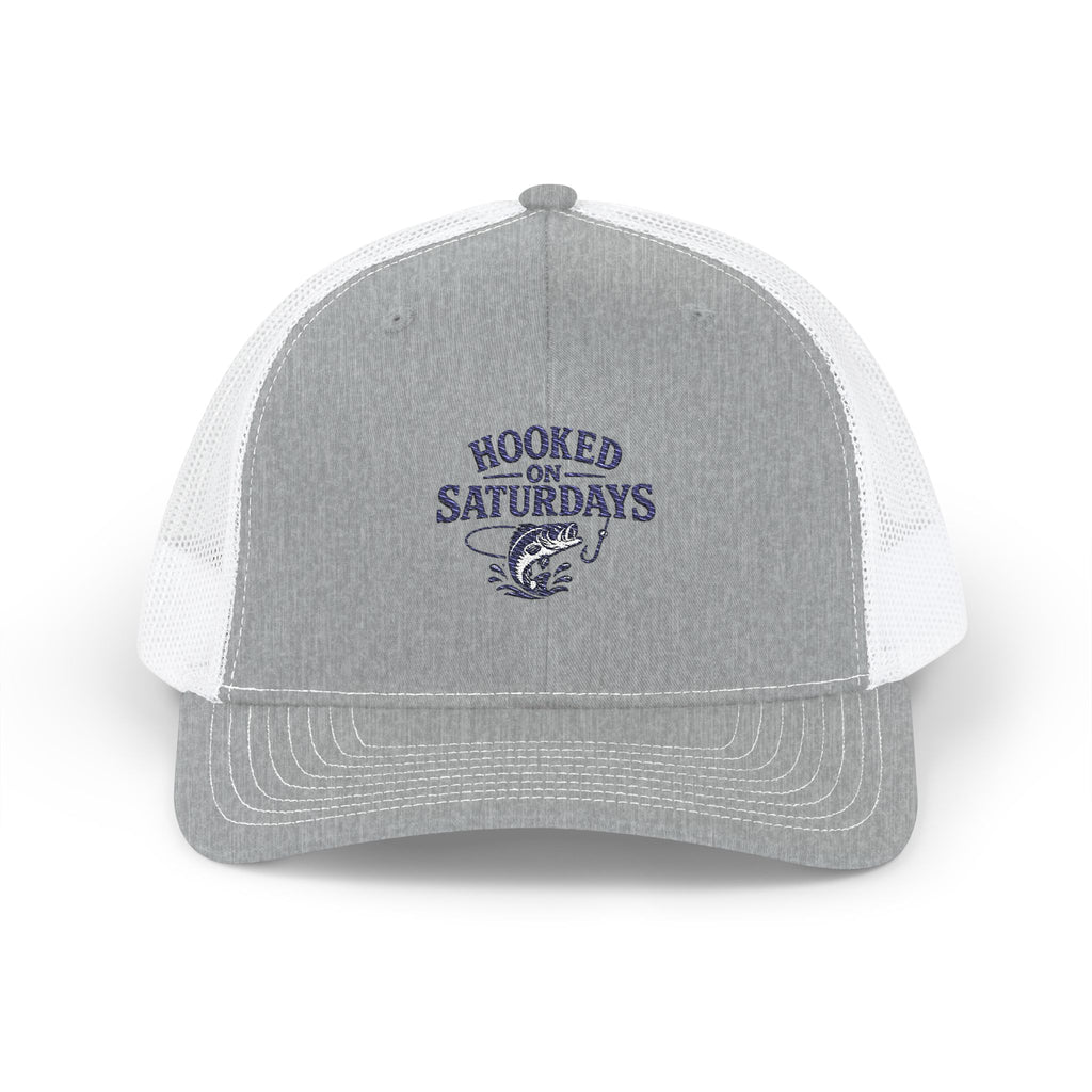 Trucker Cap Snapback — "Hooked on Saturdays" Fishing hat