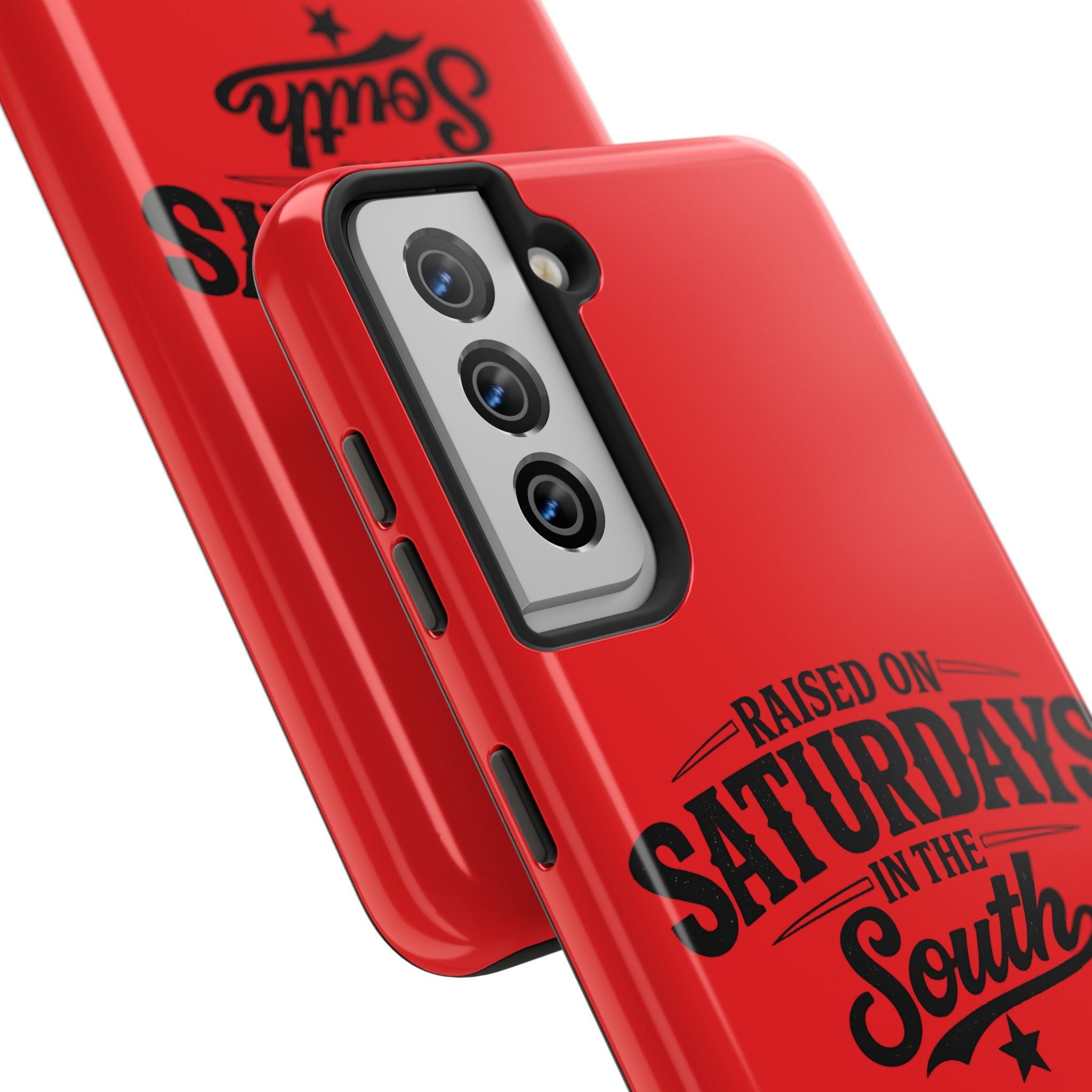 Raised On Saturdays In The South Phone Case-(red)
