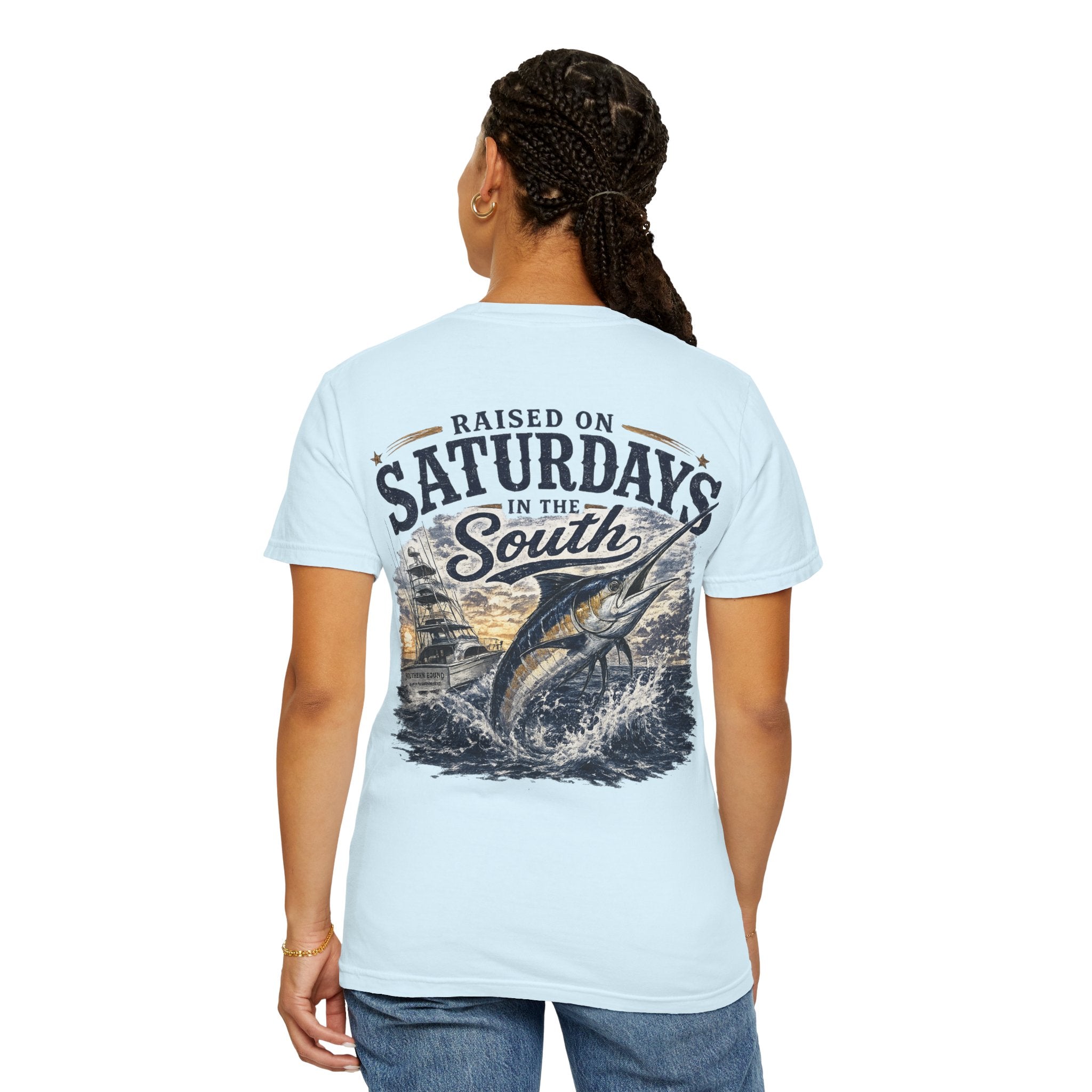 Raised On Saturdays In The South T-Shirt-Deep Sea Saturdays