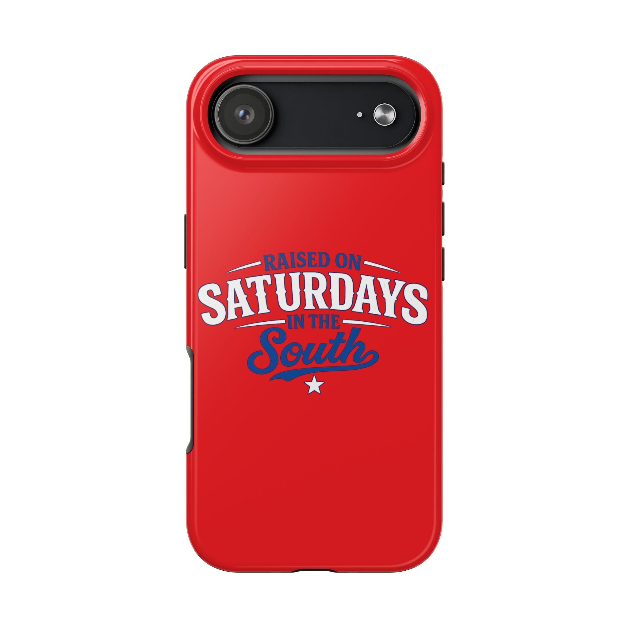 Raised On Saturdays In The South Phone Case-(red)