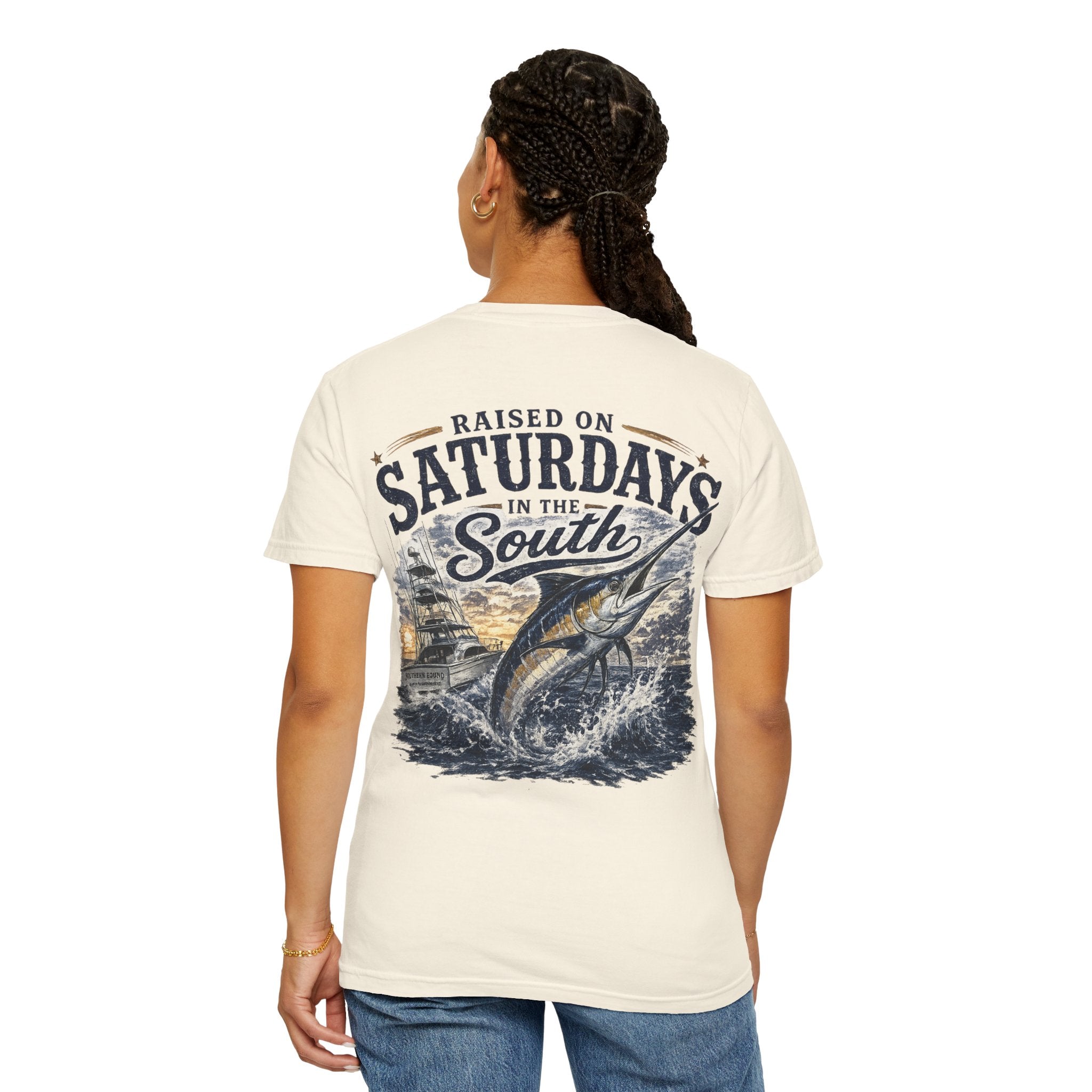 Raised On Saturdays In The South T-Shirt-Deep Sea Saturdays